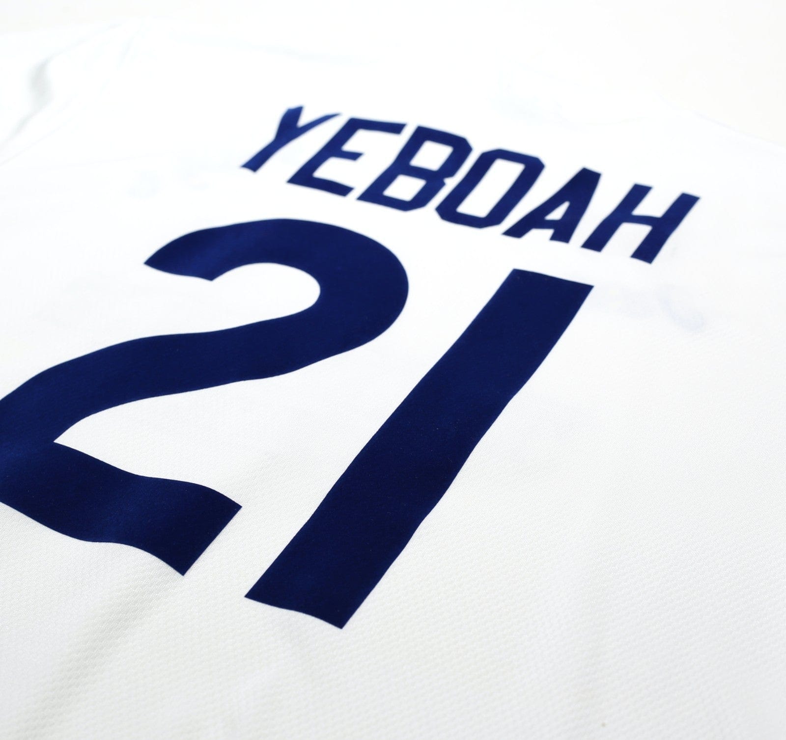 1995/96 YEBOAH #21 Leeds United Vintage ASICS Home Football Shirt (L)