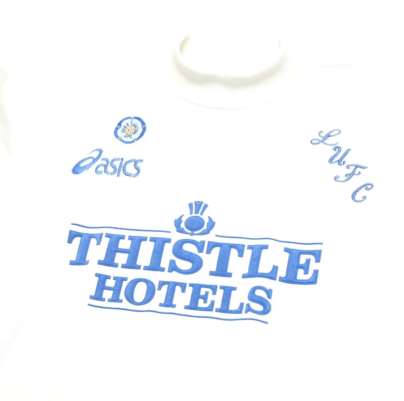 1995/96 YEBOAH #21 Leeds United Vintage Asics Home Football Shirt (L) Ghana