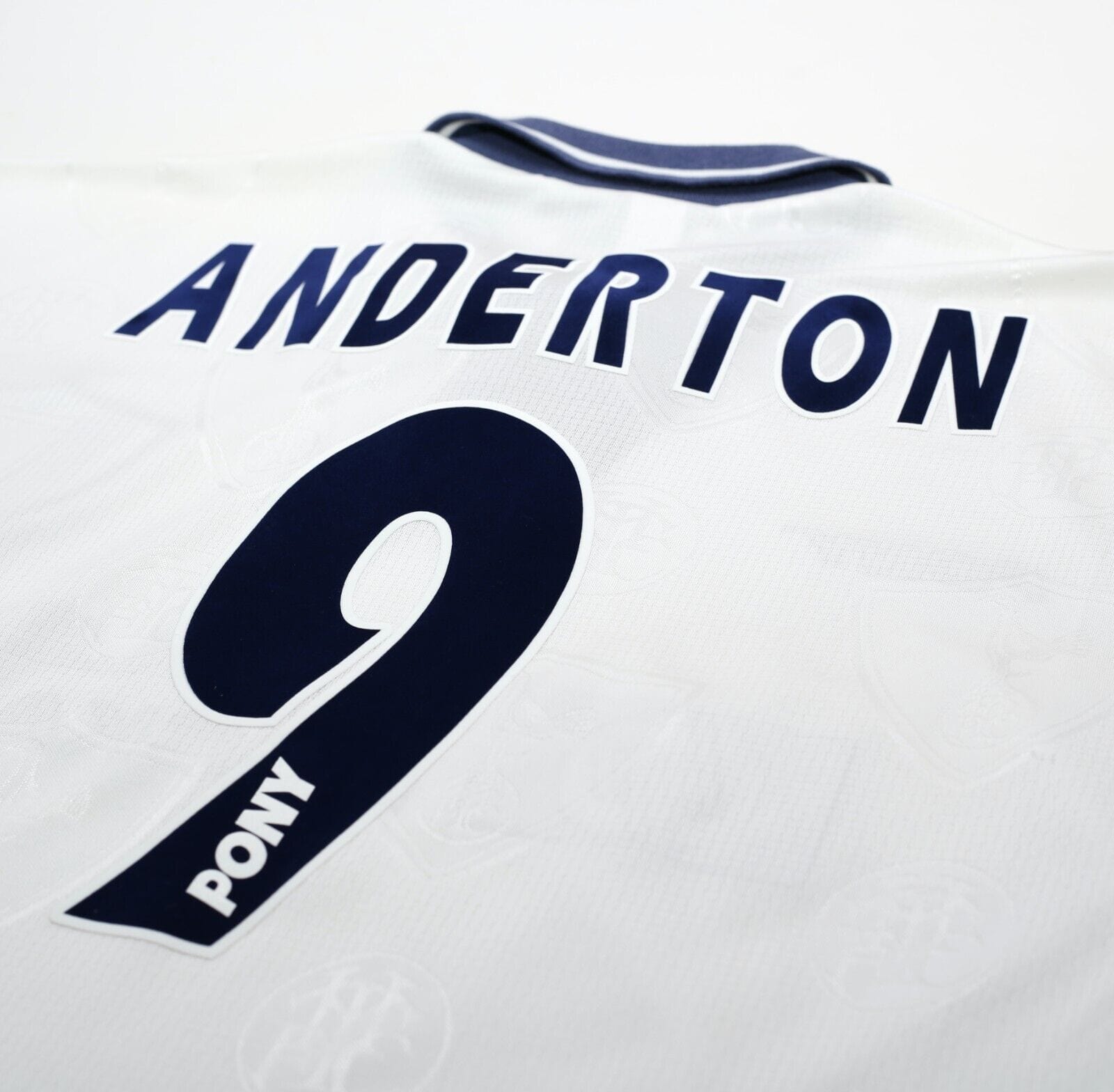 1995/97 ANDERTON #9 Tottenham Hotspur Vintage PONY Home Football Shirt (XL)
