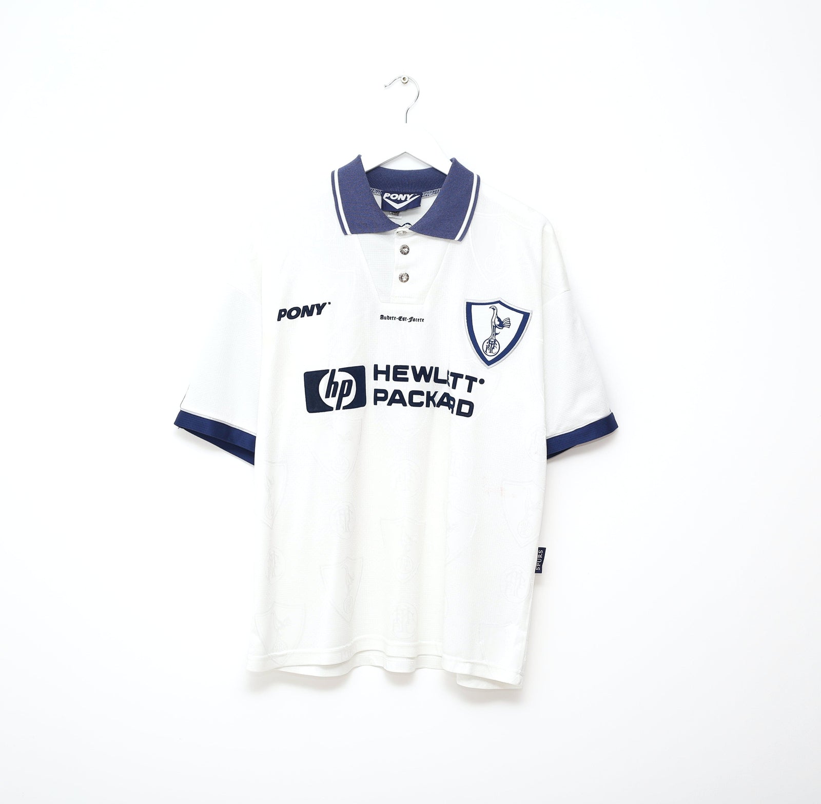 1995/97 ANDERTON #9 Tottenham Hotspur Vintage PONY Home Football Shirt (XL)