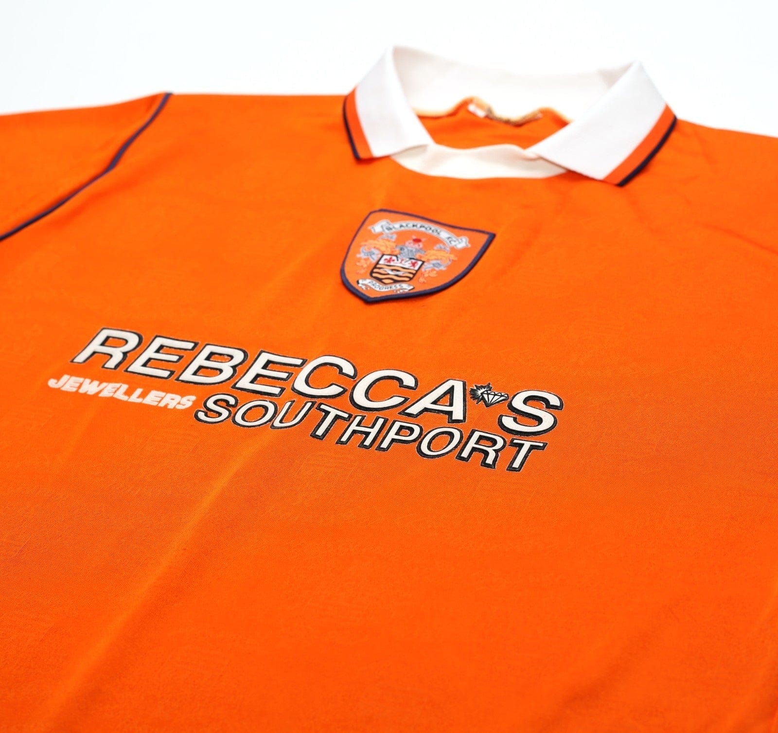 1995/97 BLACKPOOL FC Vintage Pool Pro Wear Home Football Shirt (L)