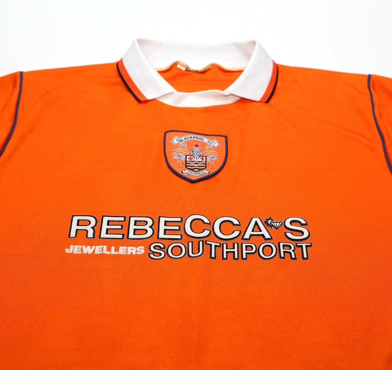 1995/97 BLACKPOOL FC Vintage Pool Pro Wear Home Football Shirt (L)