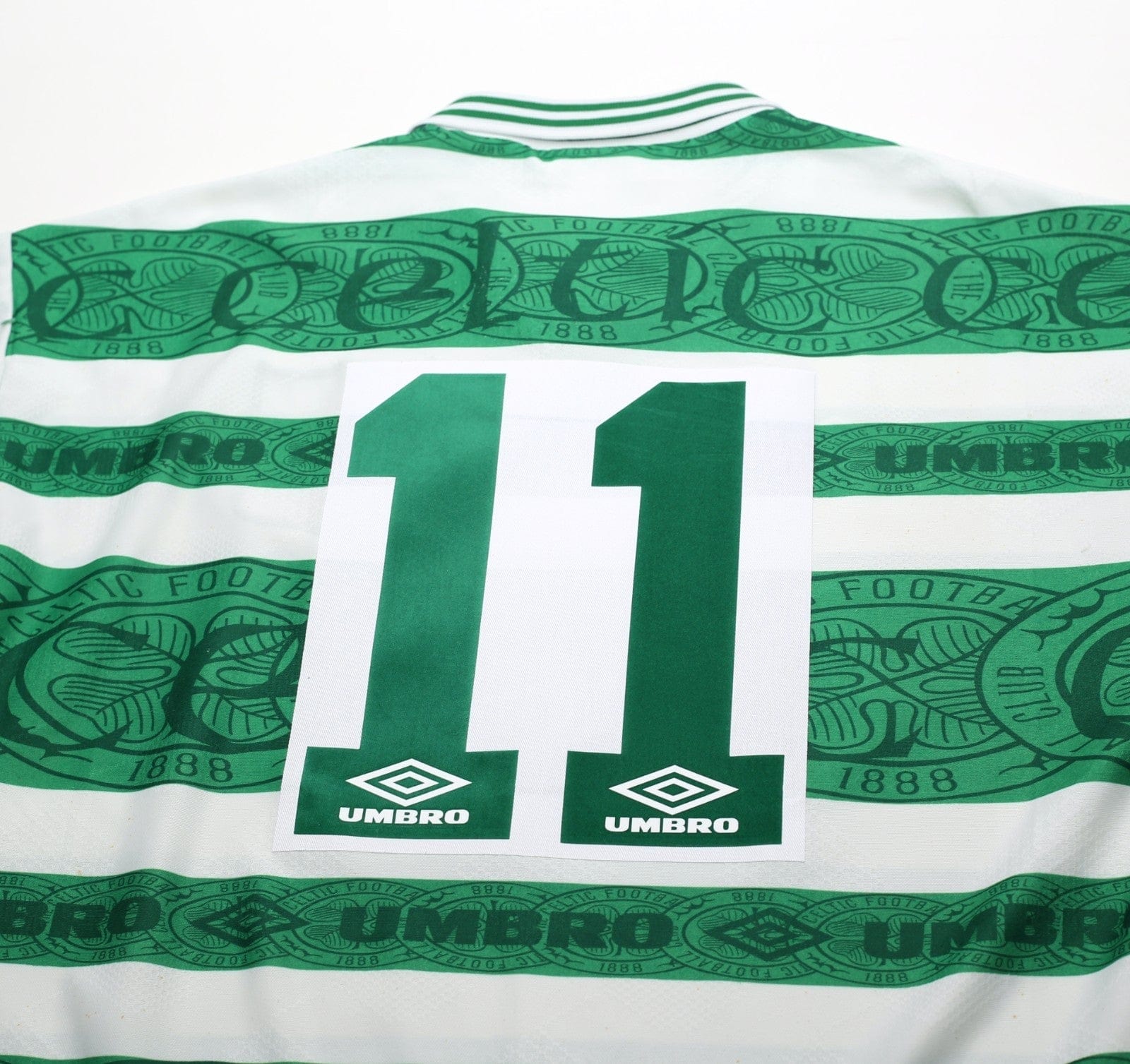 1995/97 CADETE #11 Celtic Vintage Umbro Home Football Shirt (L)