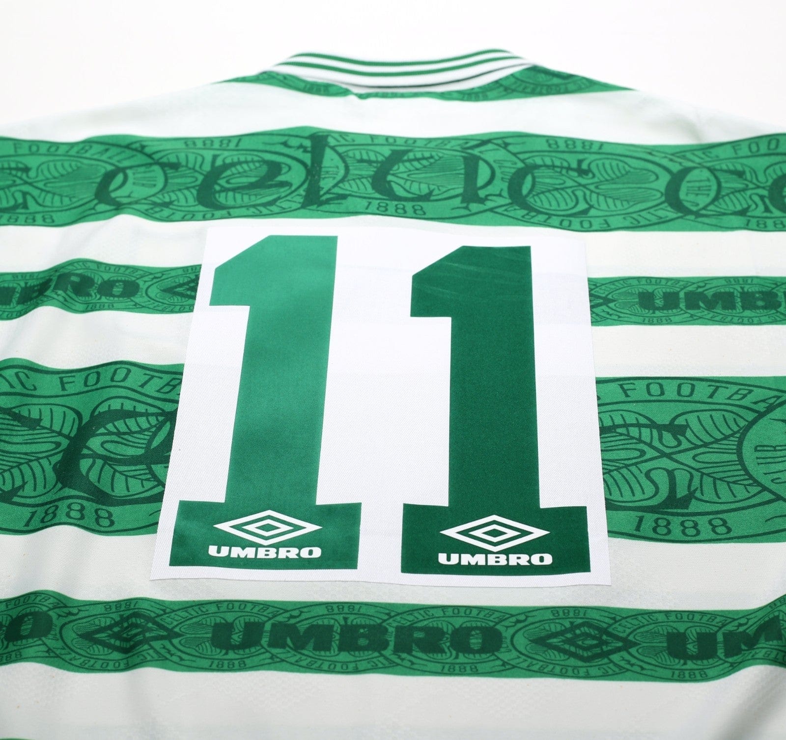 1995/97 CADETE #11 Celtic Vintage Umbro Home Football Shirt (L)