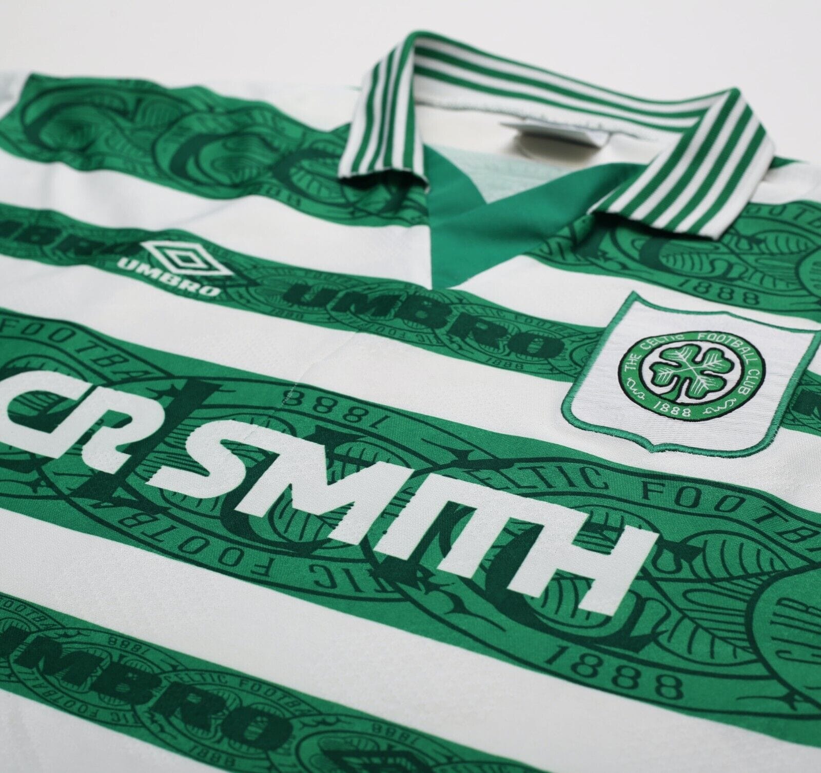 1995/97 DI CANIO #7 Celtic Vintage Umbro Home Football Shirt Jersey (L)