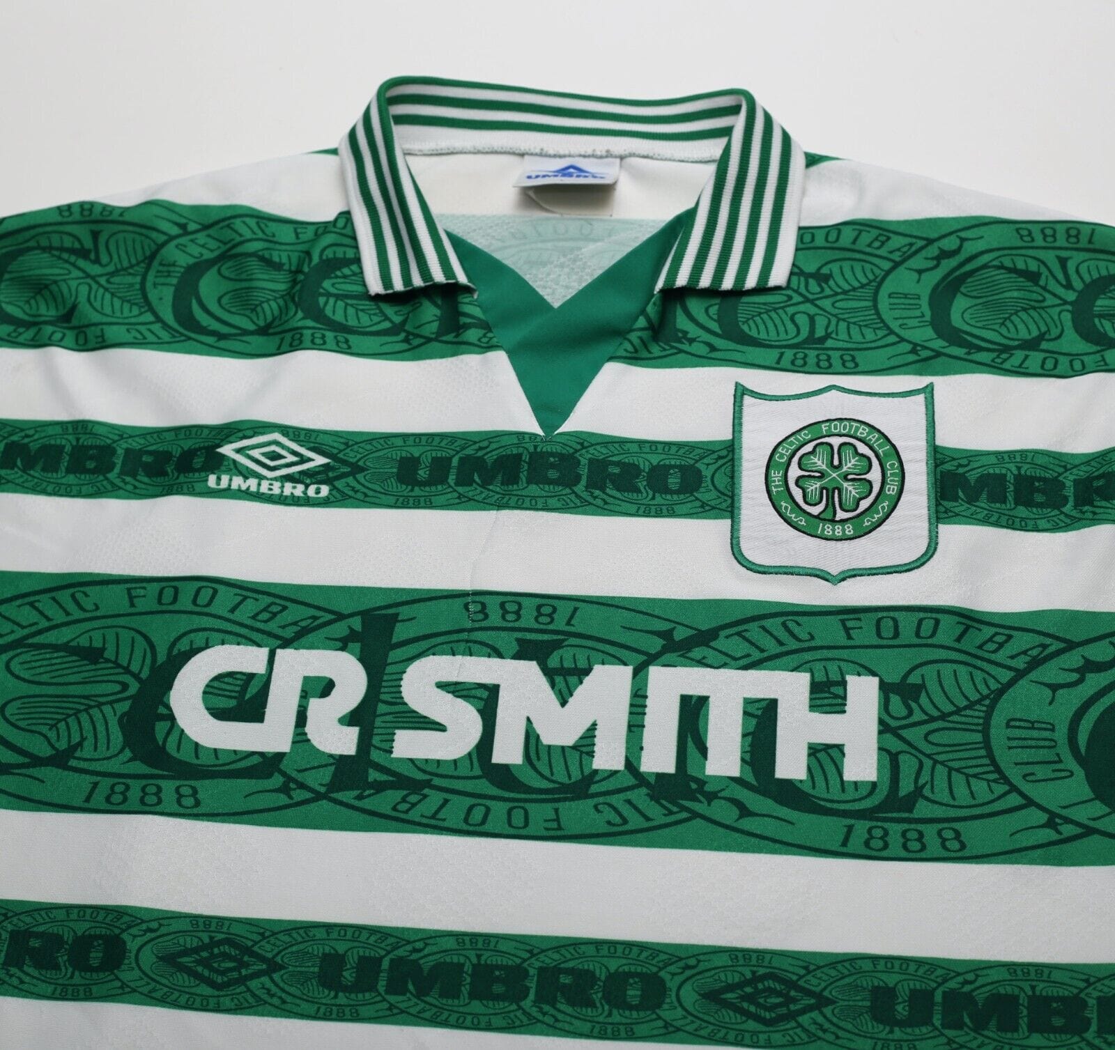 1995/97 DI CANIO #7 Celtic Vintage Umbro Home Football Shirt Jersey (L)