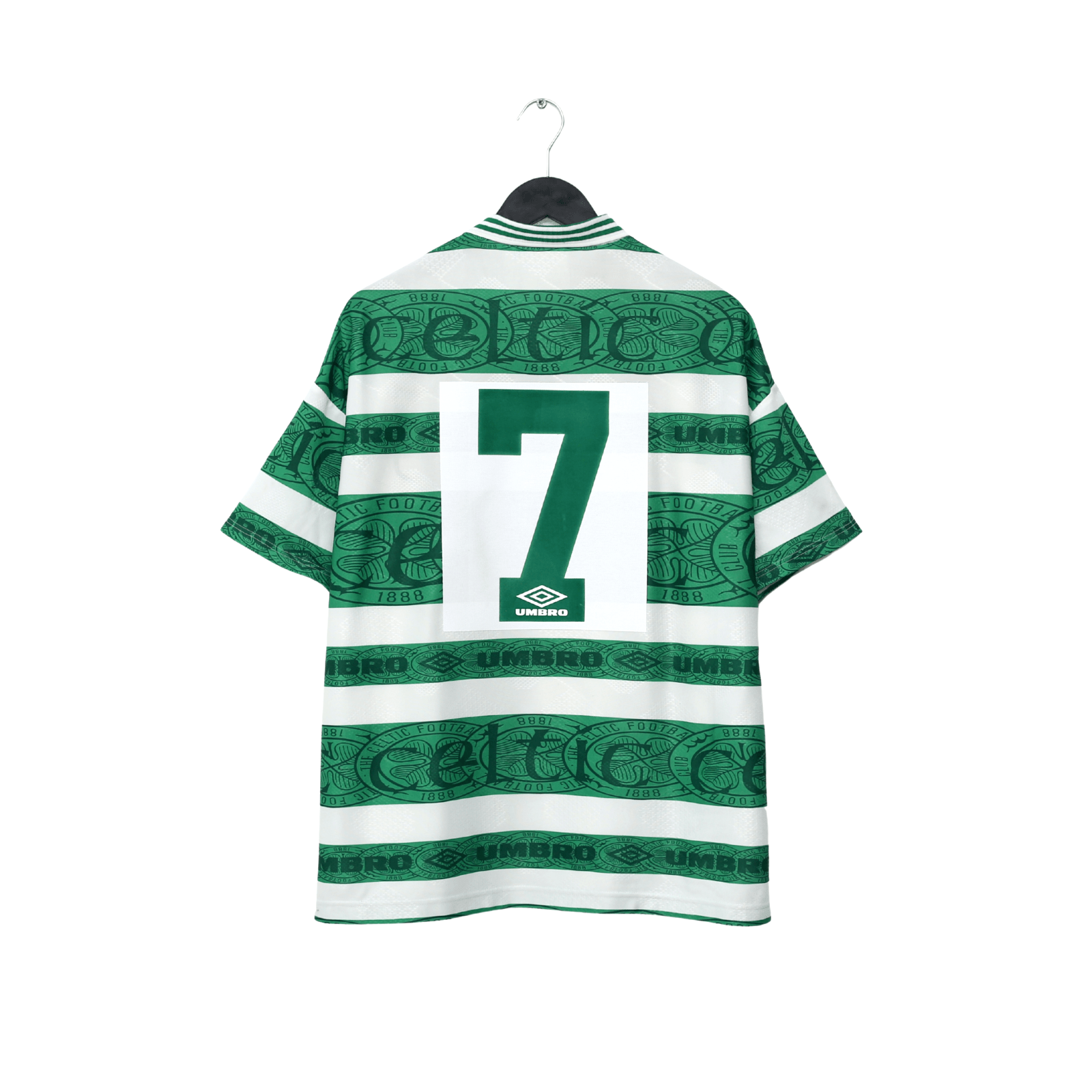 1995/97 DI CANIO #7 Celtic Vintage Umbro Home Football Shirt Jersey (L)