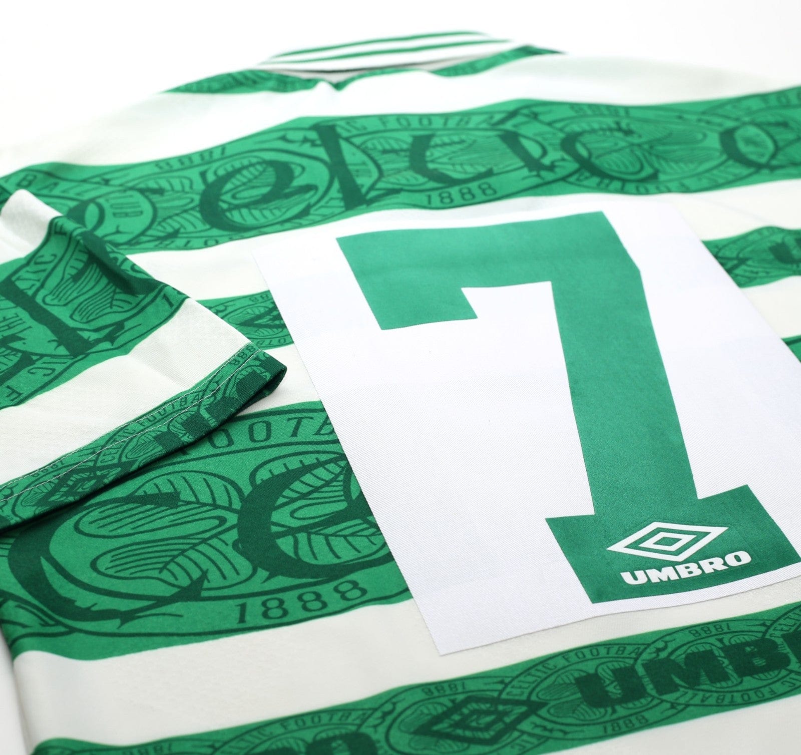 1995/97 DI CANIO #7 Celtic Vintage Umbro Home Football Shirt Jersey (M)