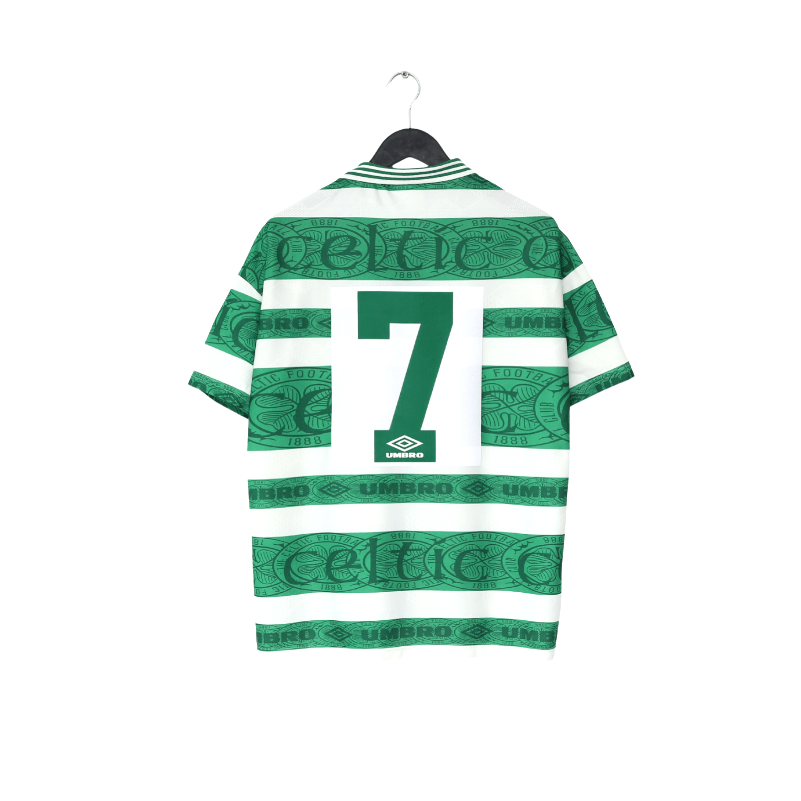 1995/97 DI CANIO #7 Celtic Vintage Umbro Home Football Shirt Jersey (M)
