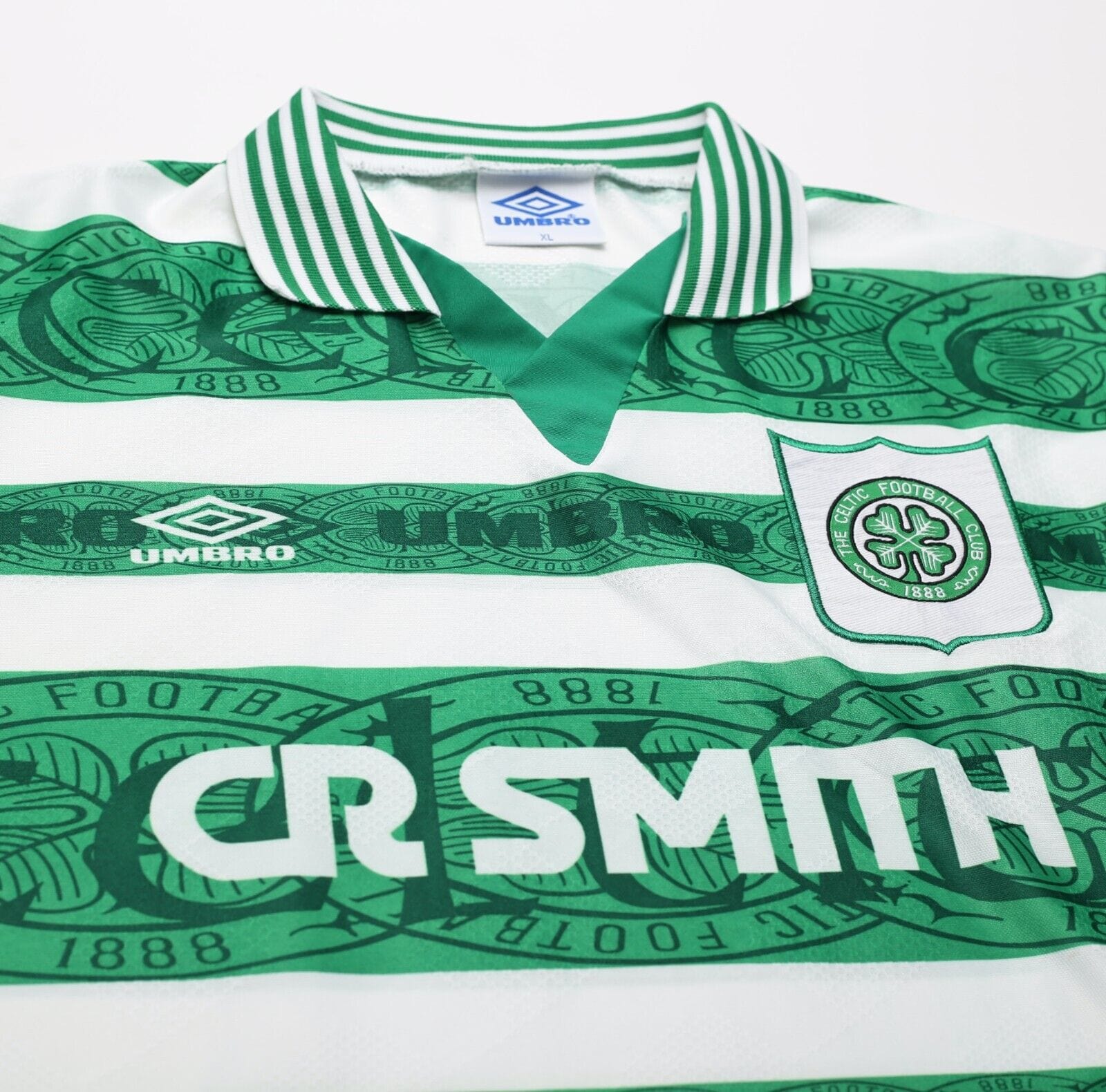 1995/97 DI CANIO #7 Celtic Vintage Umbro Home Football Shirt Jersey (XL)
