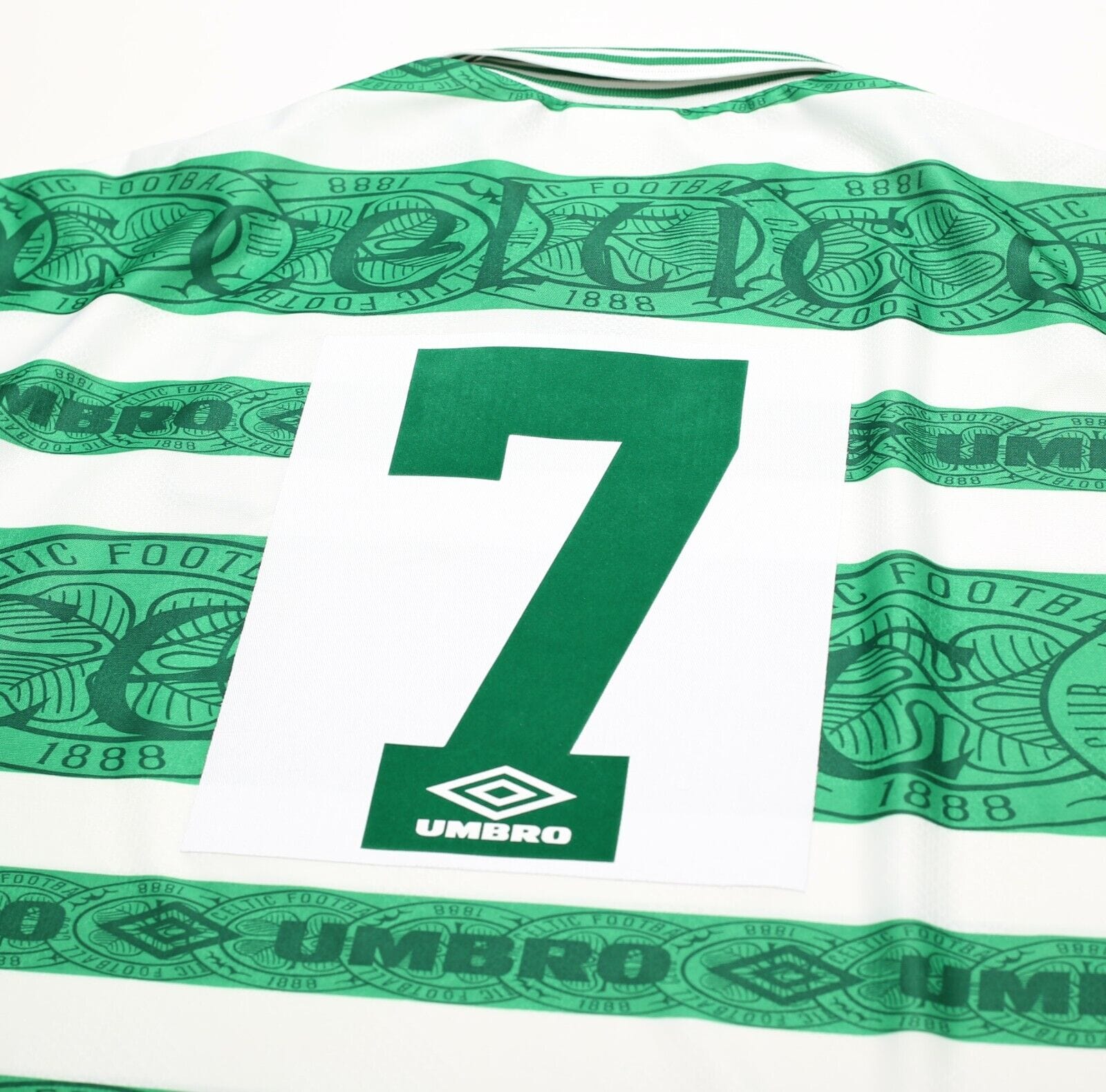 1995/97 DI CANIO #7 Celtic Vintage Umbro Home Football Shirt Jersey (XL)