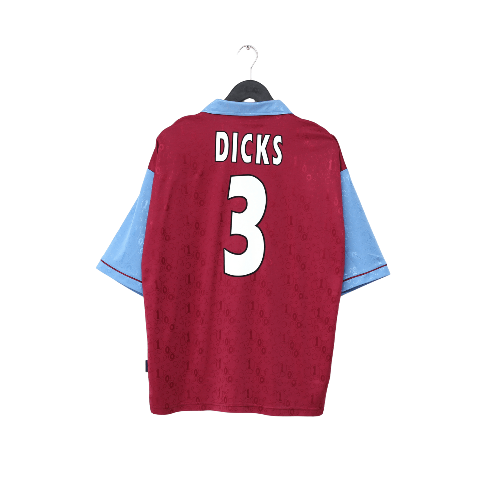 1995/97 DICKS #3 West Ham United Vintage PONY Football Shirt (L)