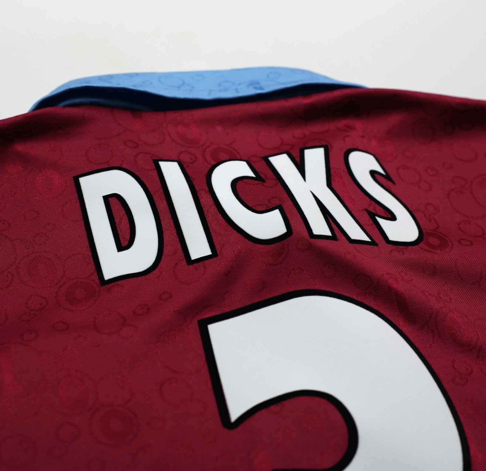 1995/97 DICKS #3 West Ham United Vintage PONY Football Shirt (S)
