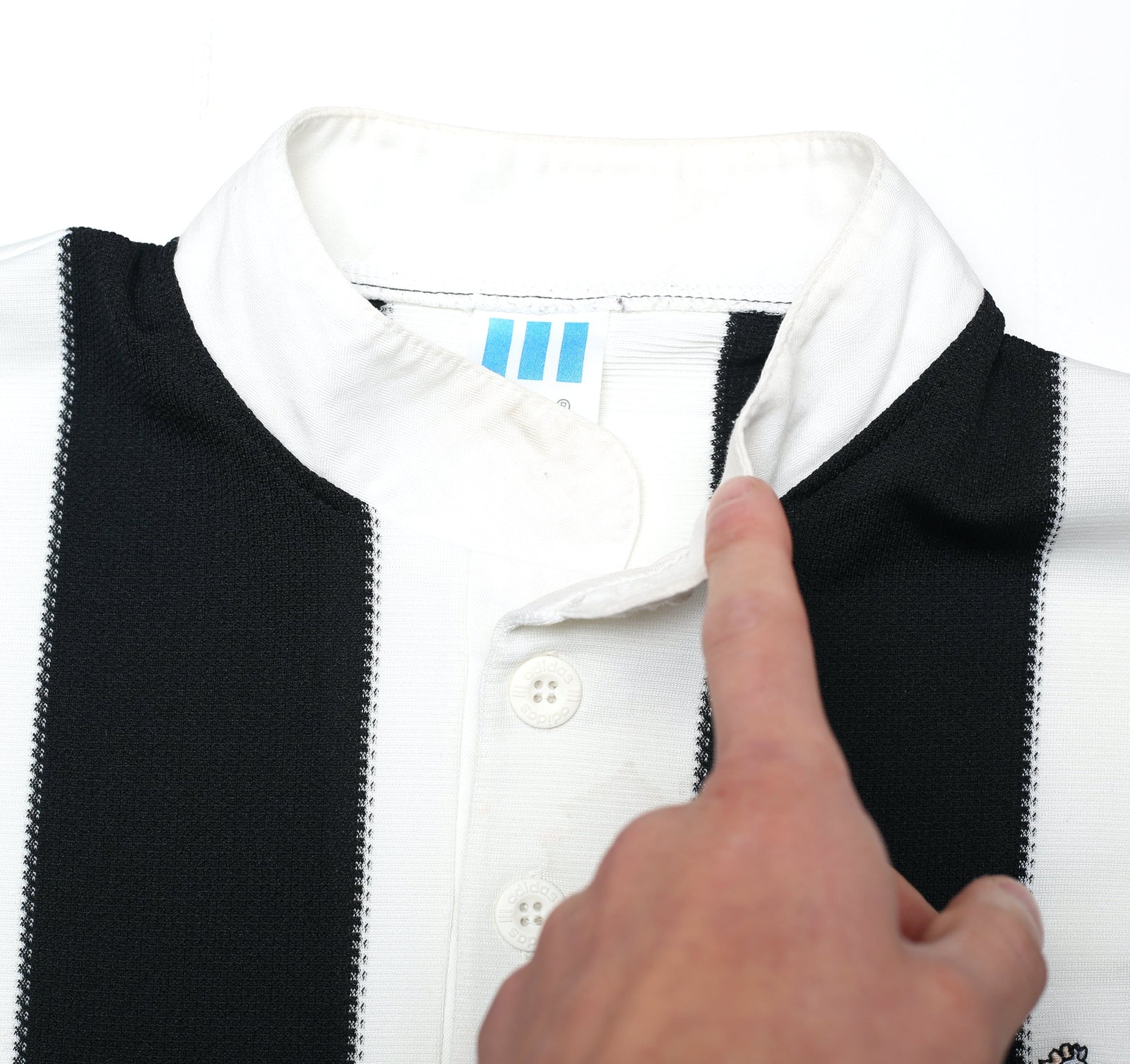 1995/97 GINOLA #14 Newcastle United Vintage adidas Home Football Shirt (S)