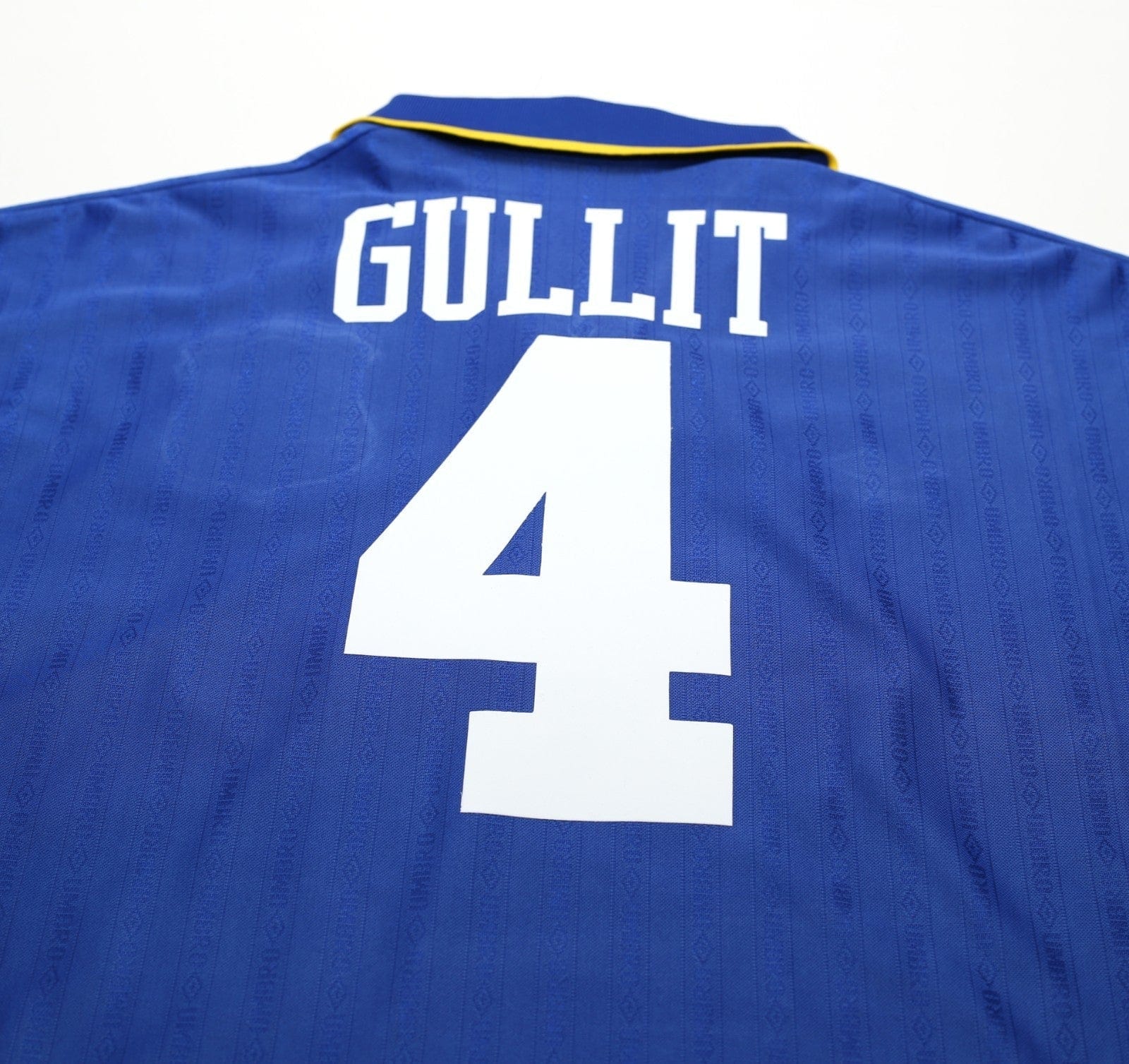 1995/97 GULLIT #4 Chelsea Vintage Umbro Home Football Shirt (M)