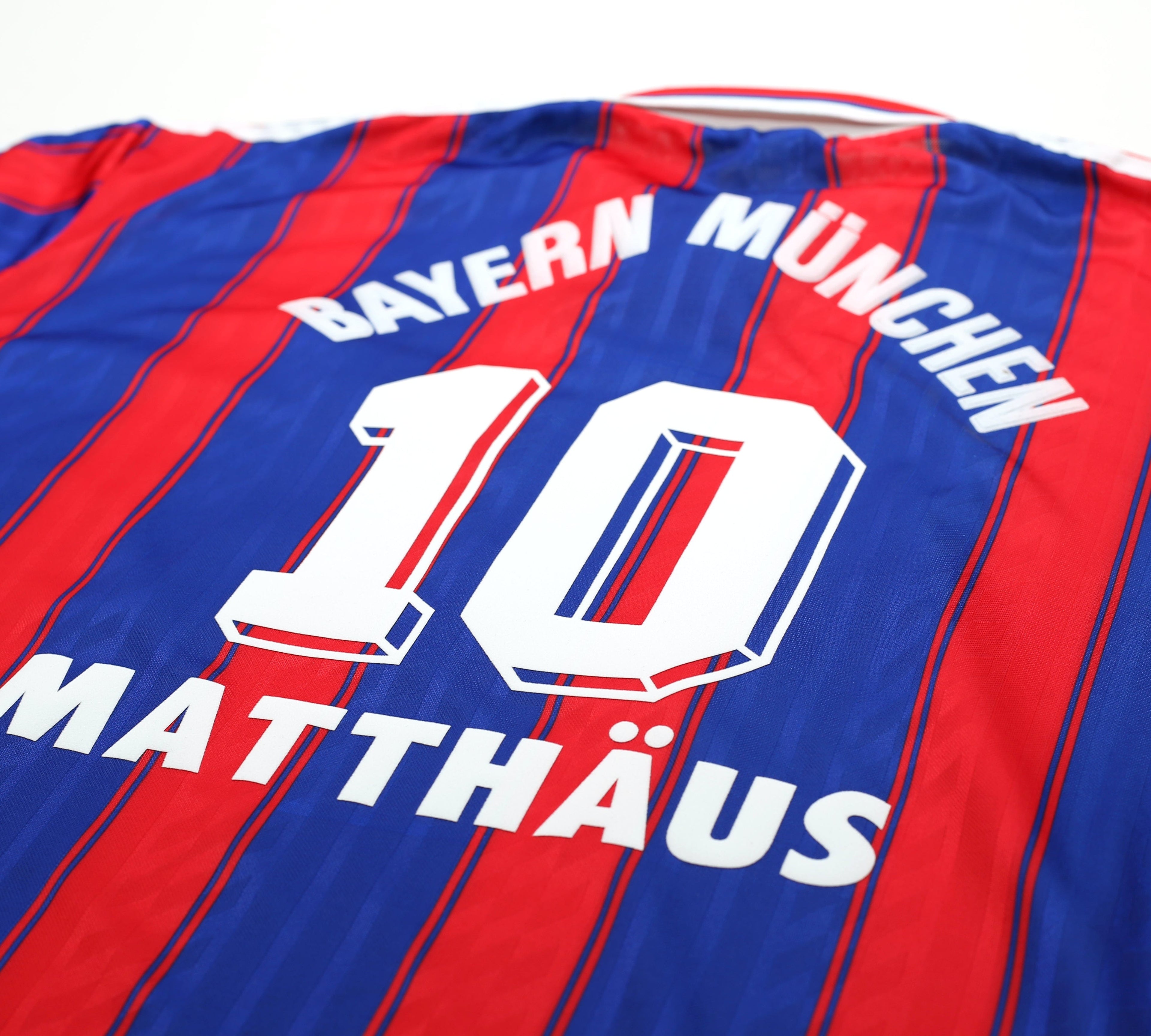1995/97 MATTHÄUS #10 Bayern Munich Vintage adidas Football Shirt (XL)