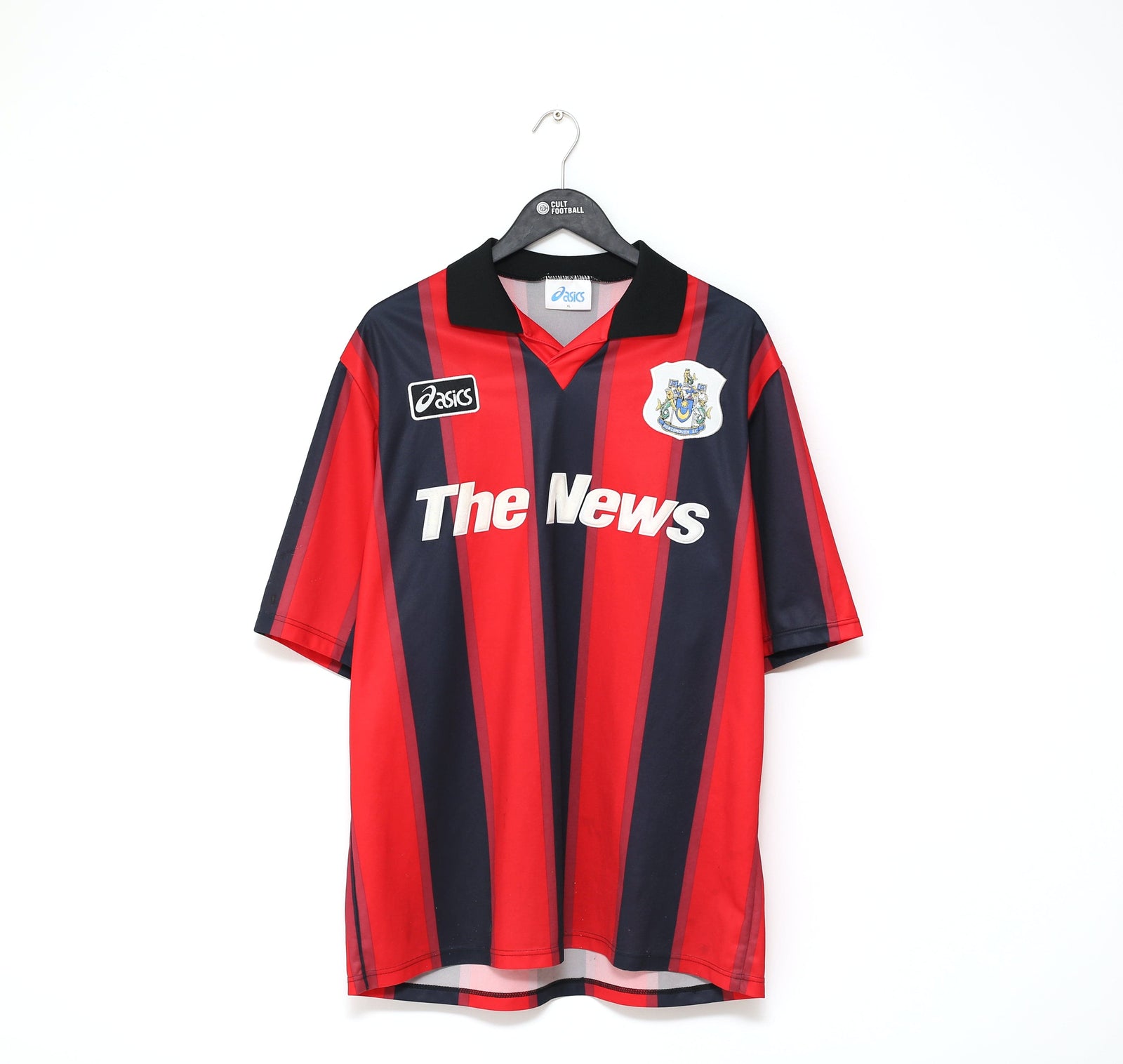1995/97 PORTSMOUTH Vintage ASICS Away Football Shirt Jersey (XL)