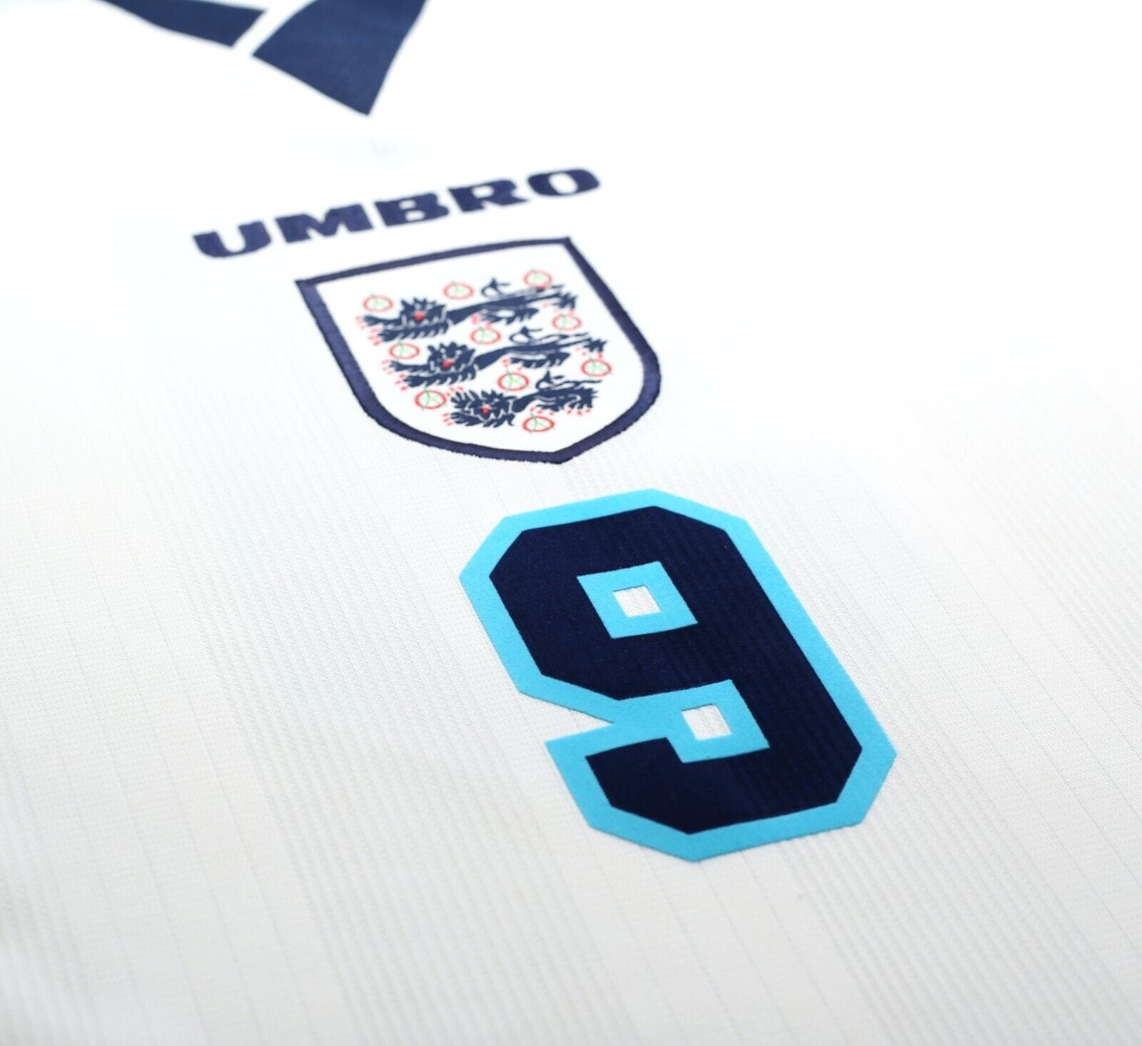 1995/97 SHEARER #9 England Vintage Umbro Home Football Shirt (XL) Euro 96