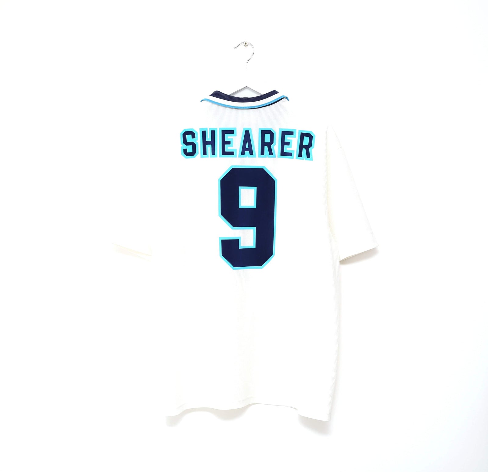 1995/97 SHEARER #9 England Vintage Umbro Home Football Shirt (XL) Euro 96