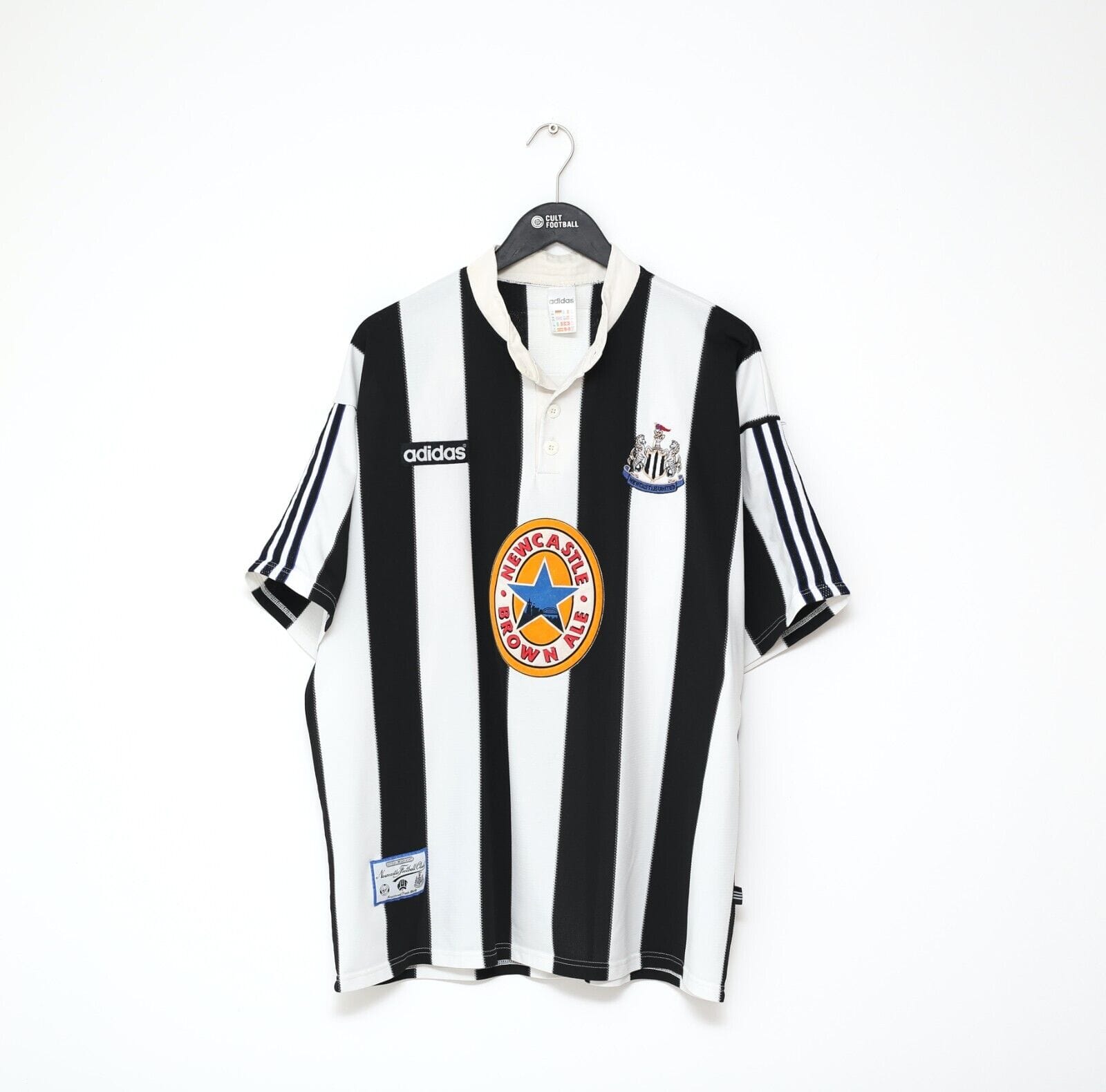 1995/97 SHEARER #9 Newcastle United Vintage adidas Home Football Shirt (XXL)