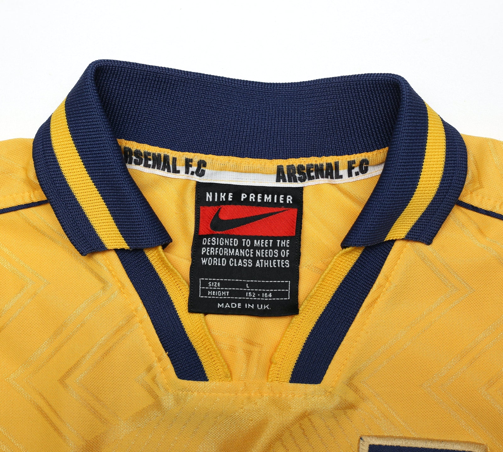 1996/97 ARSENAL Vintage Nike Away Football Shirt Jersey (LB)