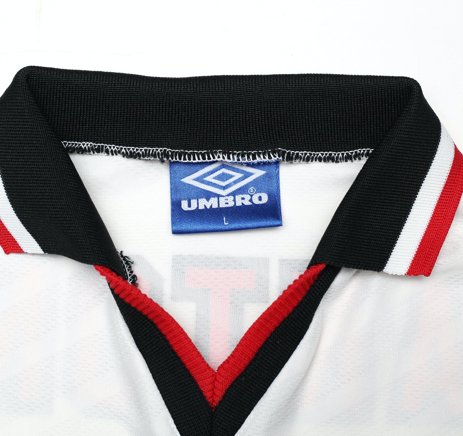 1996/97 CANTONA #7 Manchester United Vintage Umbro Away Football Shirt (L)