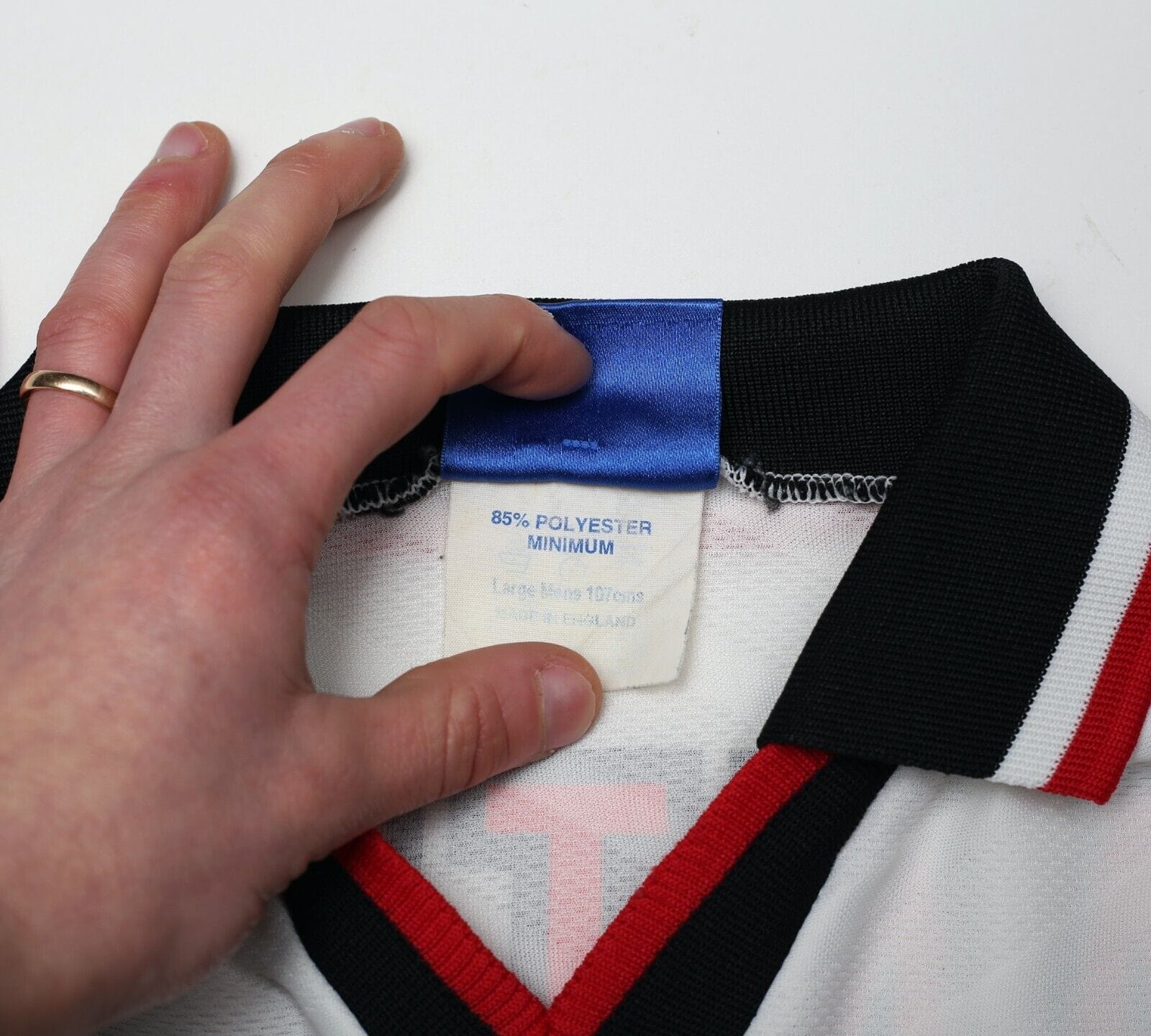 1996/97 CANTONA #7 Manchester United Vintage Umbro Away Football Shirt (L)