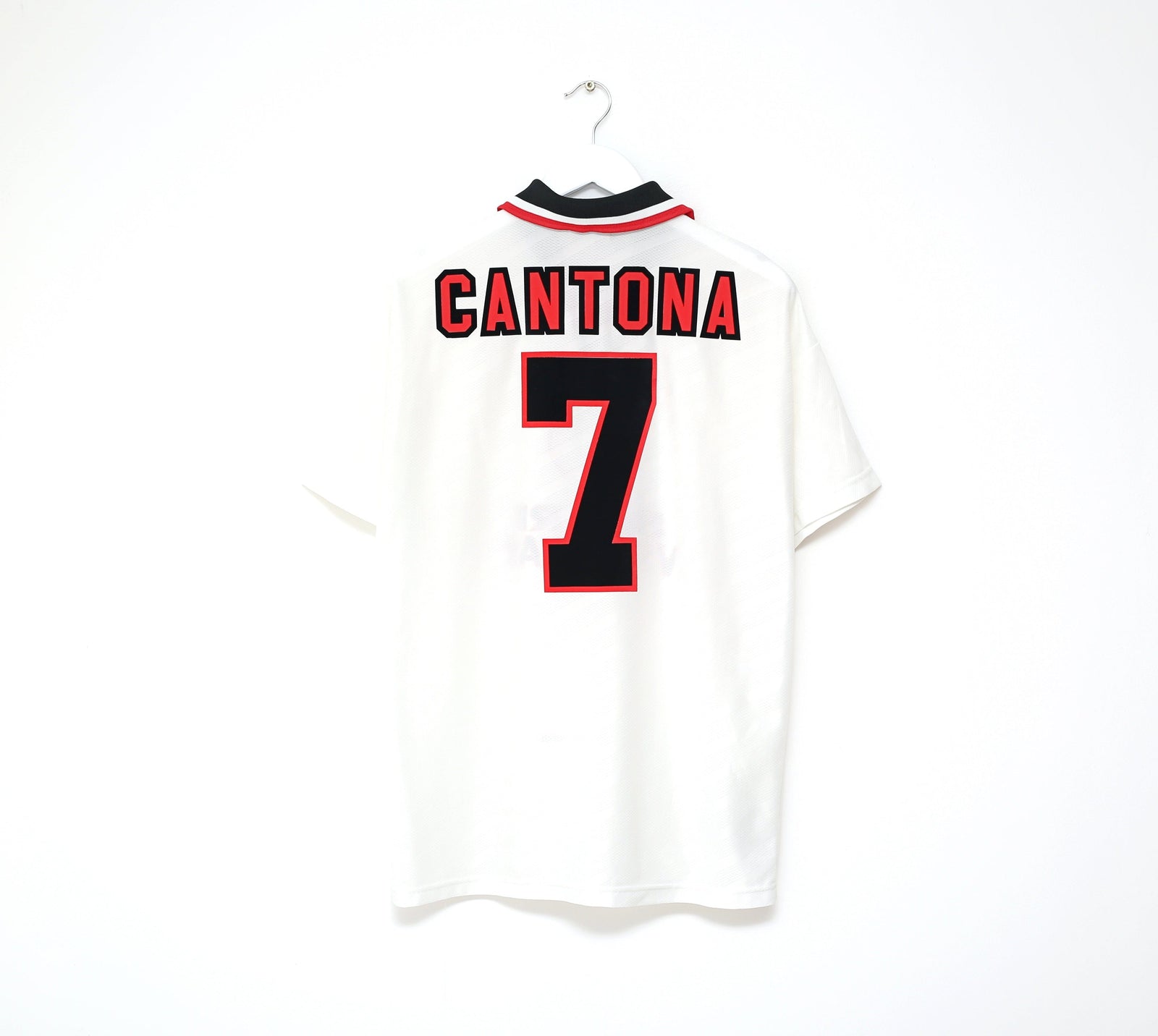 1996/97 CANTONA #7 Manchester United Vintage Umbro Away Football Shirt (L)