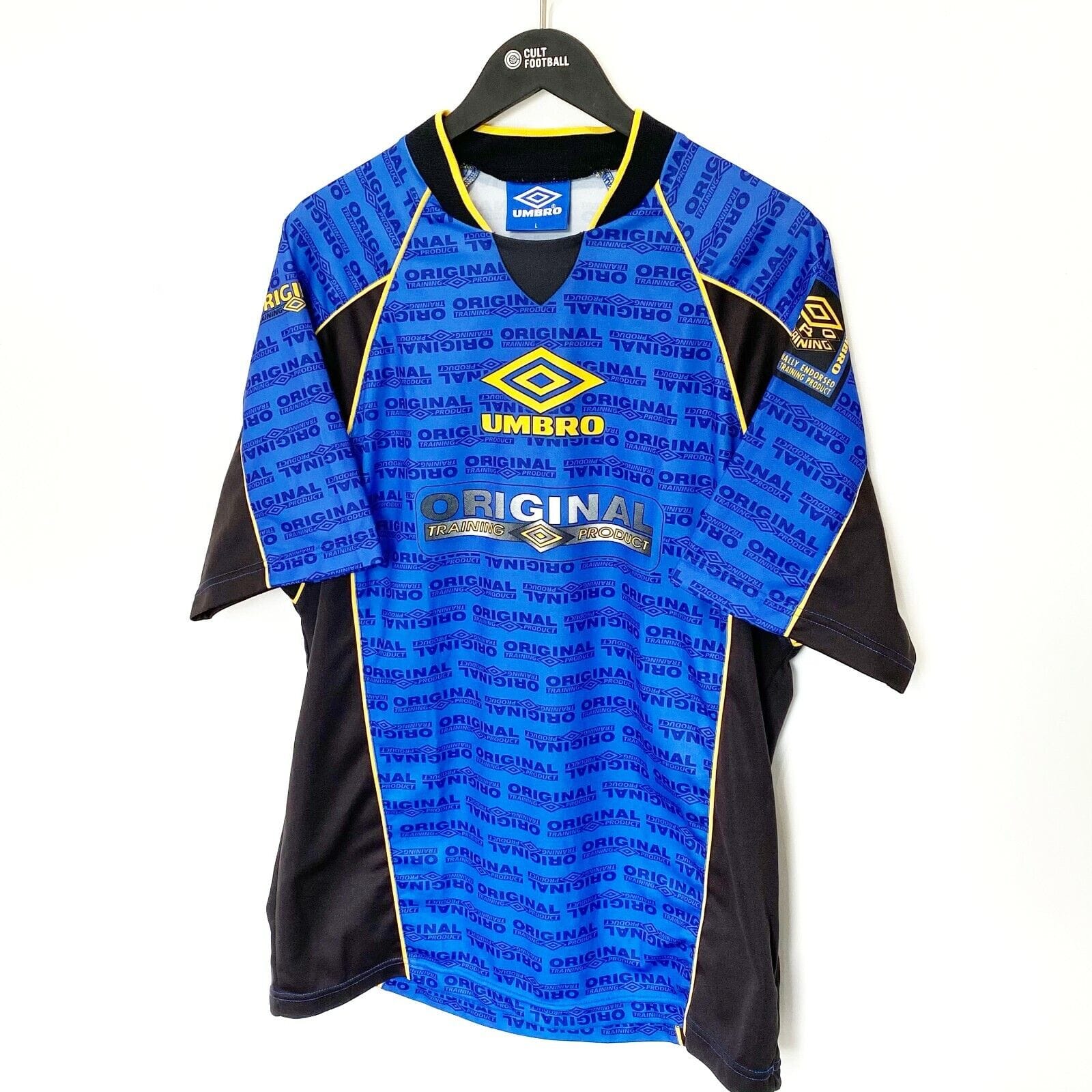 1996/97 CANTONA Vintage Umbro Training Football Shirt (L) MANCHESTER UNITED