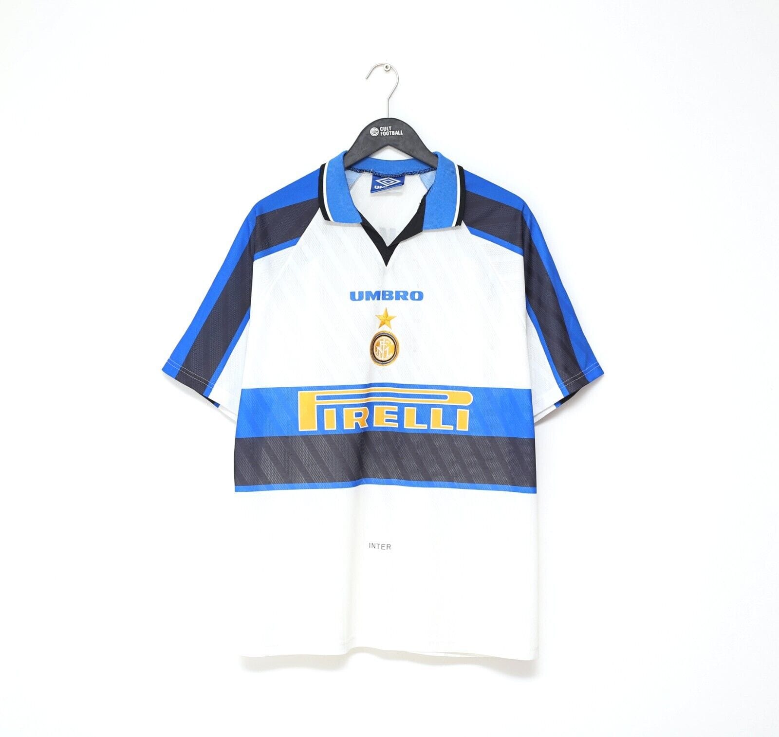 1996/97 DJORAEFF #6 Inter Milan Vintage Umbro Away Football Away Shirt (XL)
