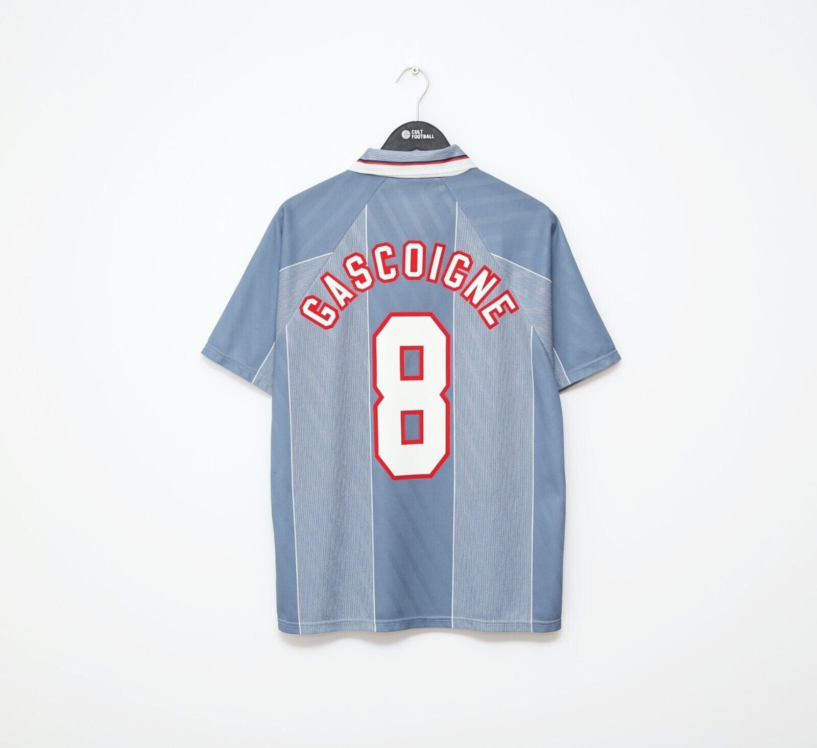 1996/97 GASCOIGNE #8 England Vintage Umbro Away Football Shirt (M/L) Euro 96