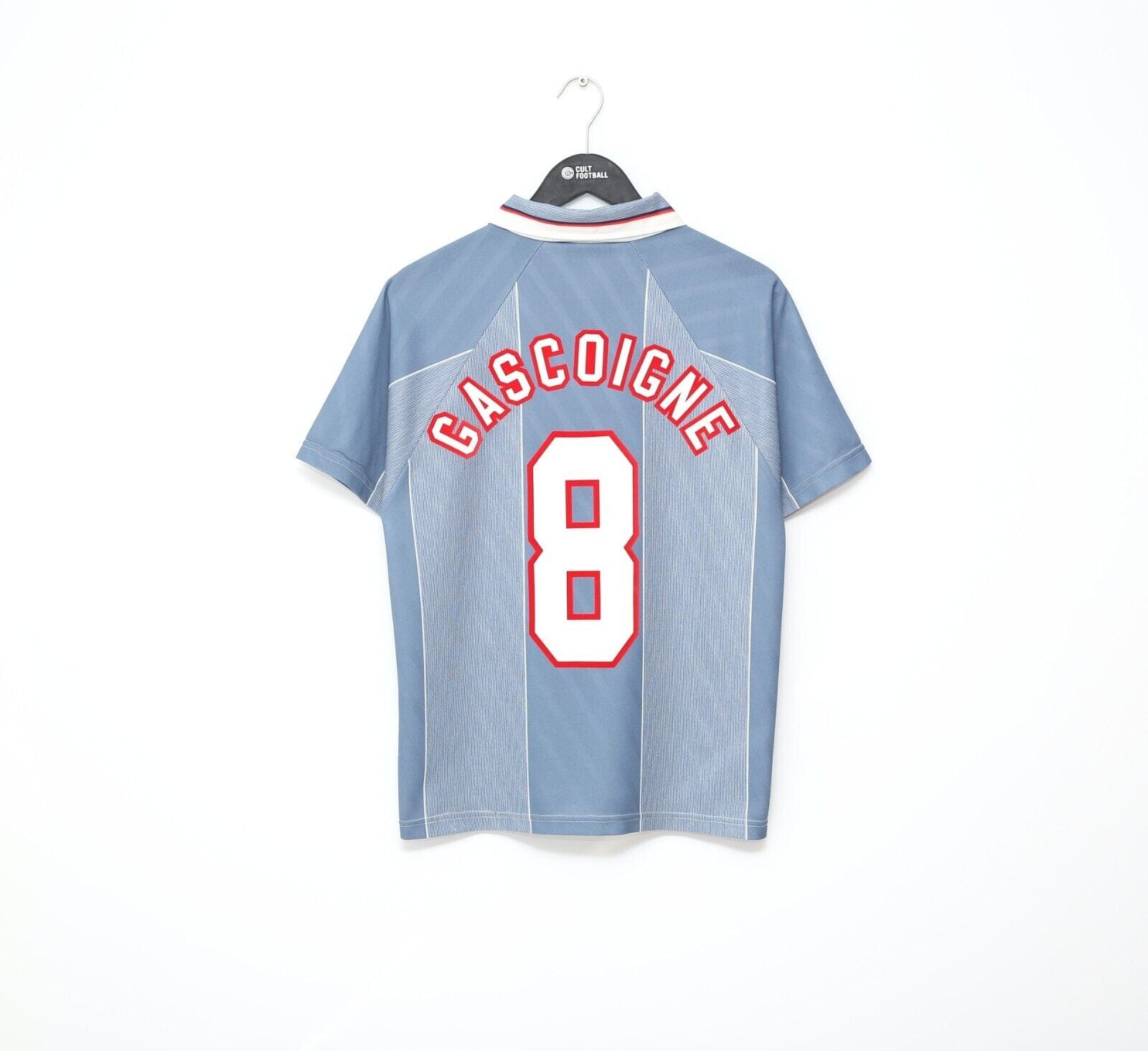 1996/97 GASCOIGNE #8 England Vintage Umbro Away Football Shirt (S/M) Euro 96