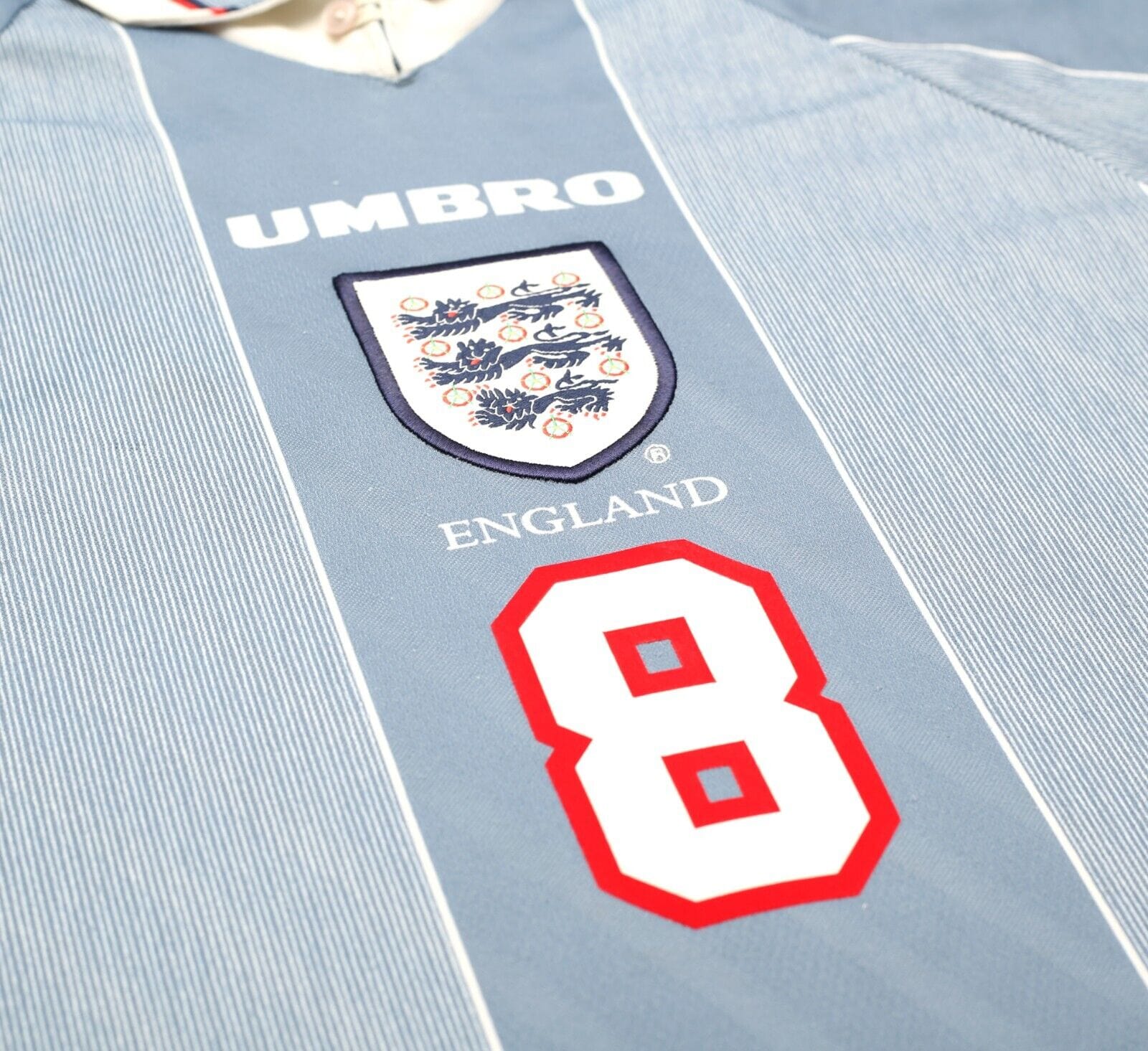 1996/97 GASCOIGNE #8 England Vintage Umbro Away Football Shirt (S/M) Euro 96