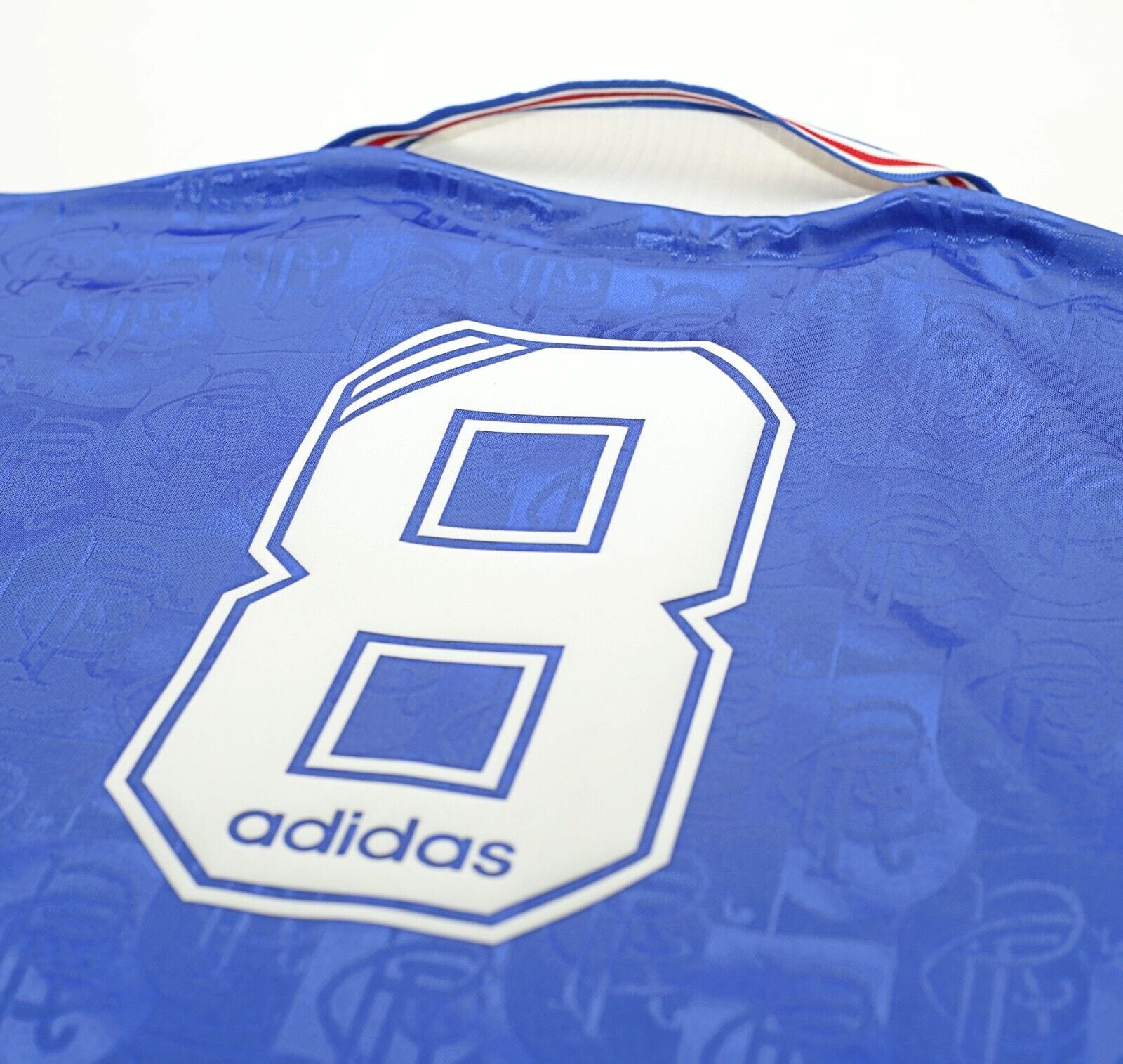 1996/97 GASCOIGNE #8 Rangers Vintage adidas Home Football Shirt Jersey (XXL)