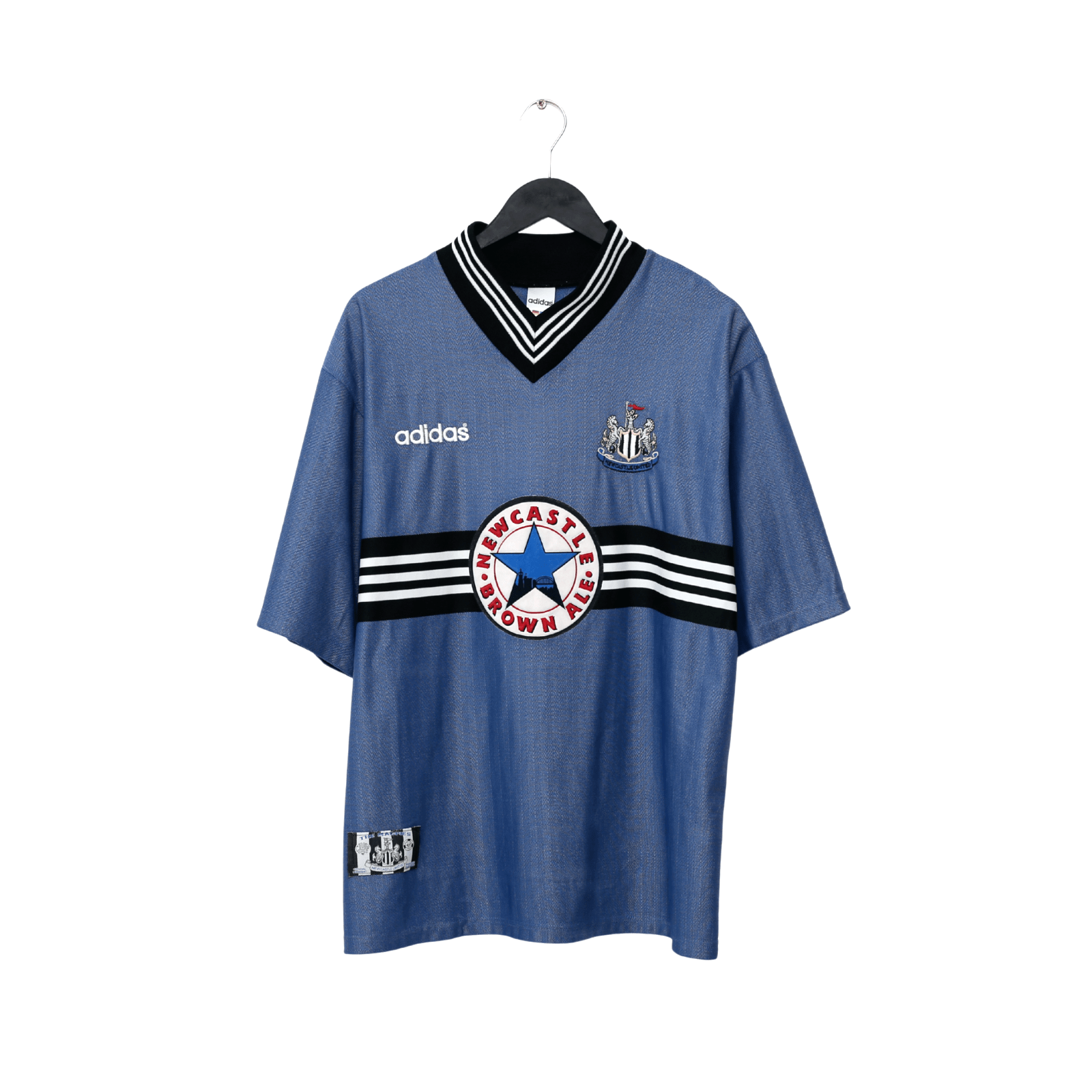 1996/97 GINOLA #14 Newcastle United Vintage adidas Away Football Shirt (L/XL)