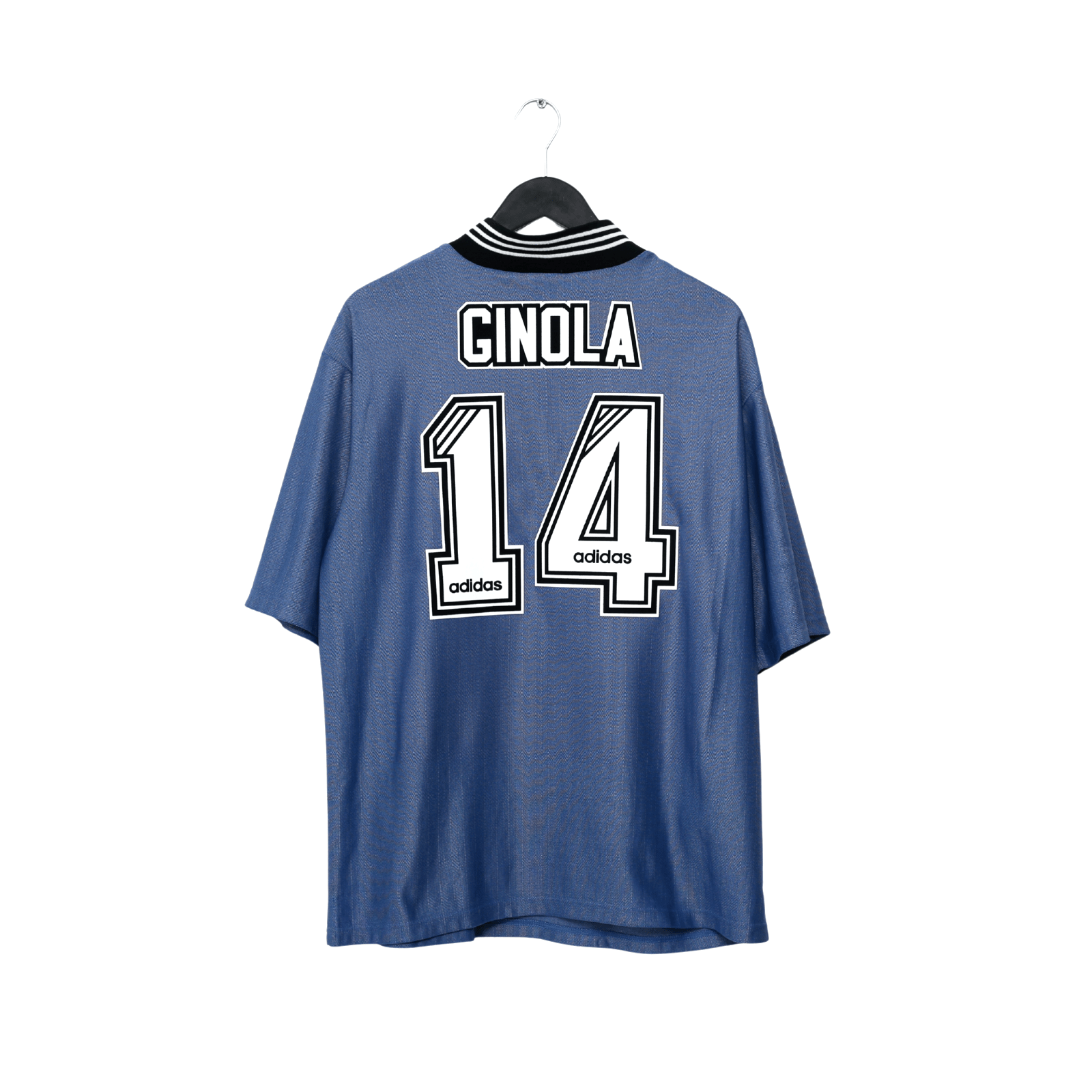 1996/97 GINOLA #14 Newcastle United Vintage adidas Away Football Shirt (L/XL)
