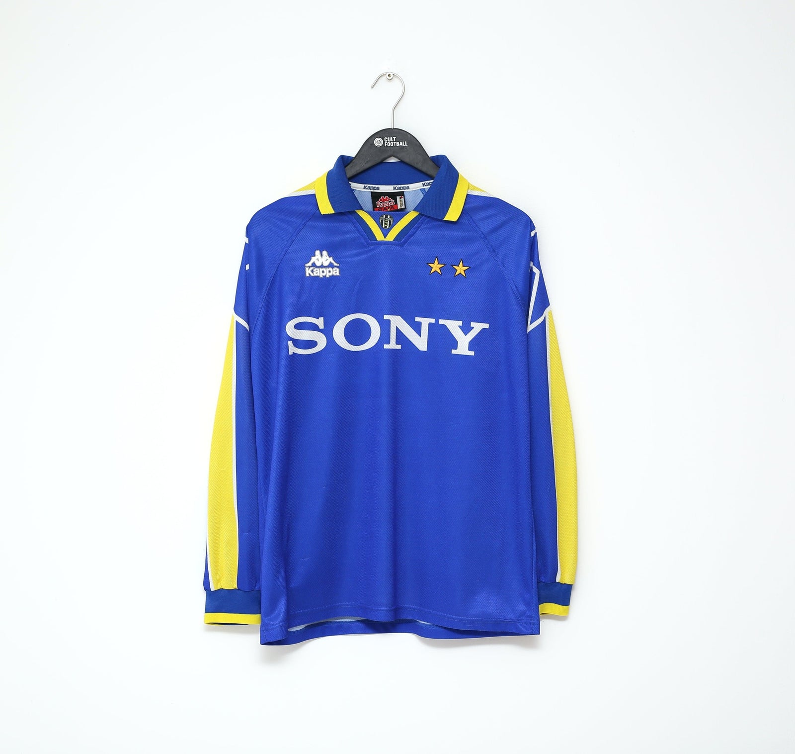 1996/97 JUVENTUS Vintage Kappa Away LS Football Shirt Jersey (M/L) SONY