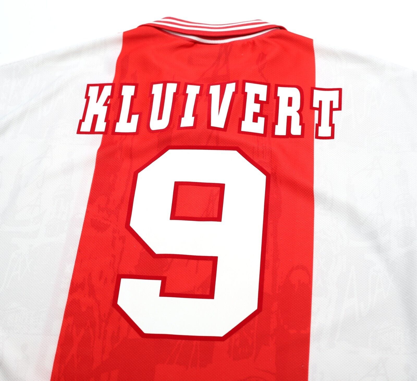 1996/97 KLUIVERT #9 Ajax Vintage Umbro Home Football Shirt Jersey (M)