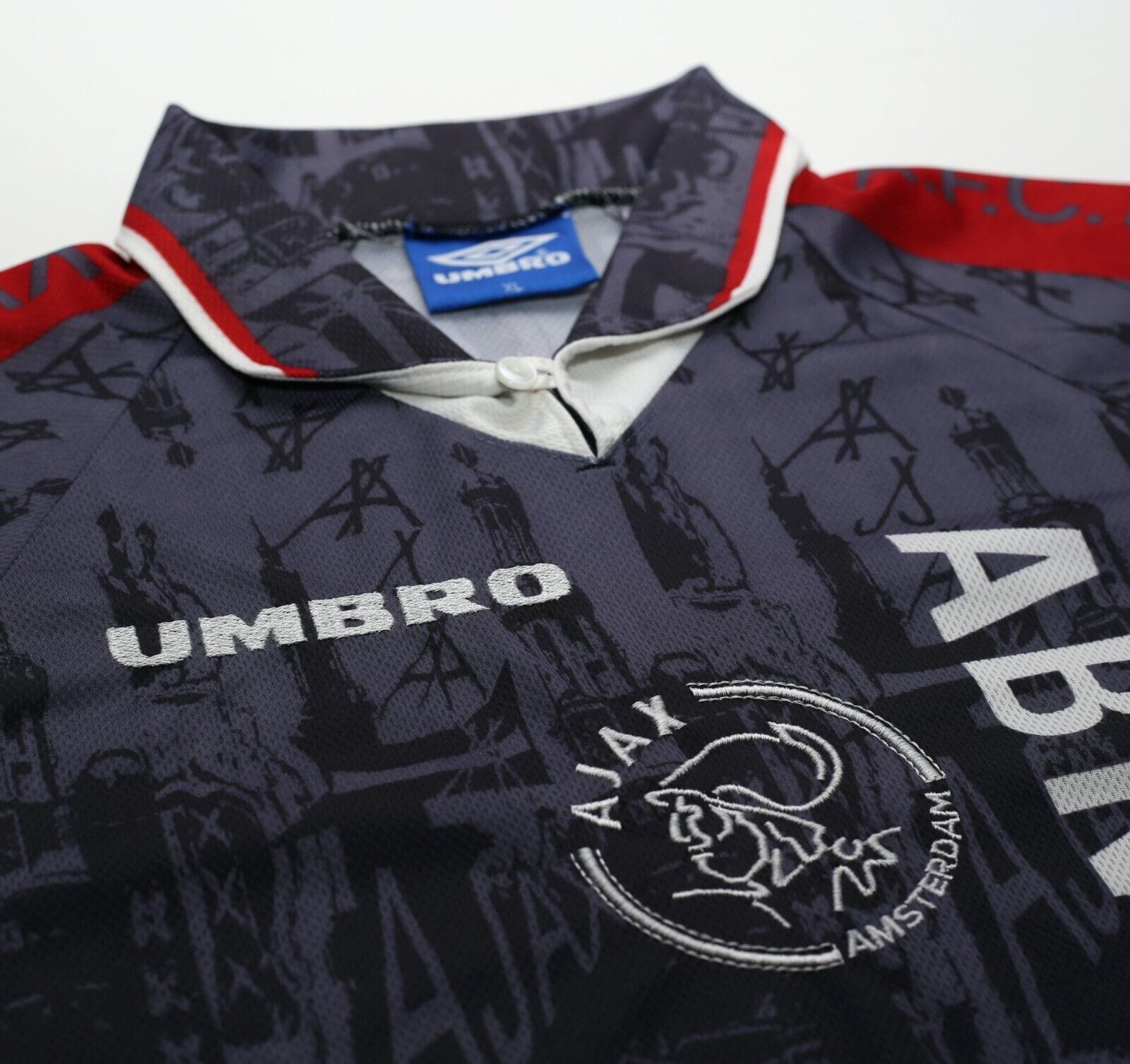 1996/97 LITMANEN #10 Ajax Vintage Umbro Away Football Shirt Jersey (L/XL)