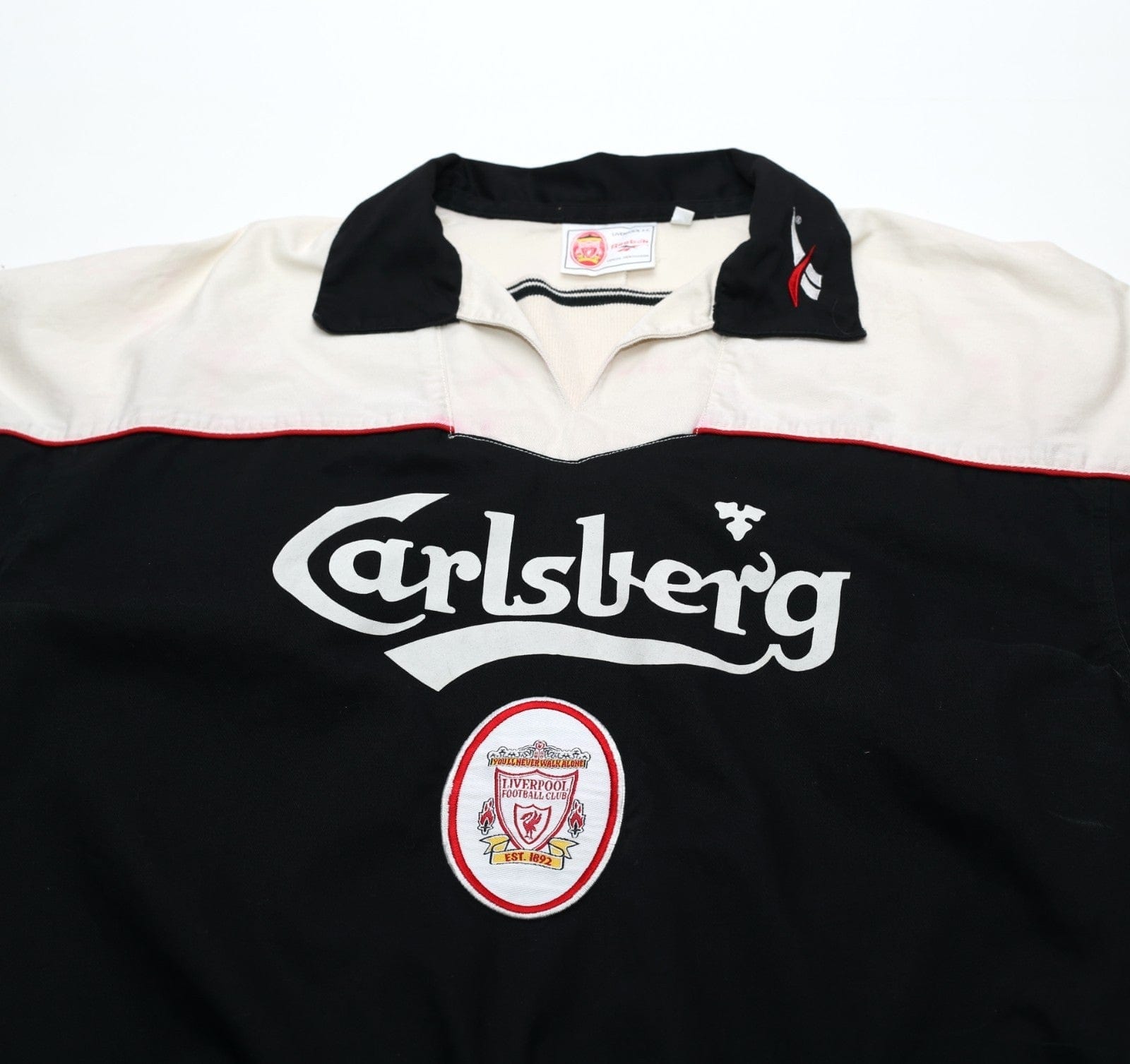 1996/97 LIVERPOOL Vintage Reebok Football Drill Top (S/M)
