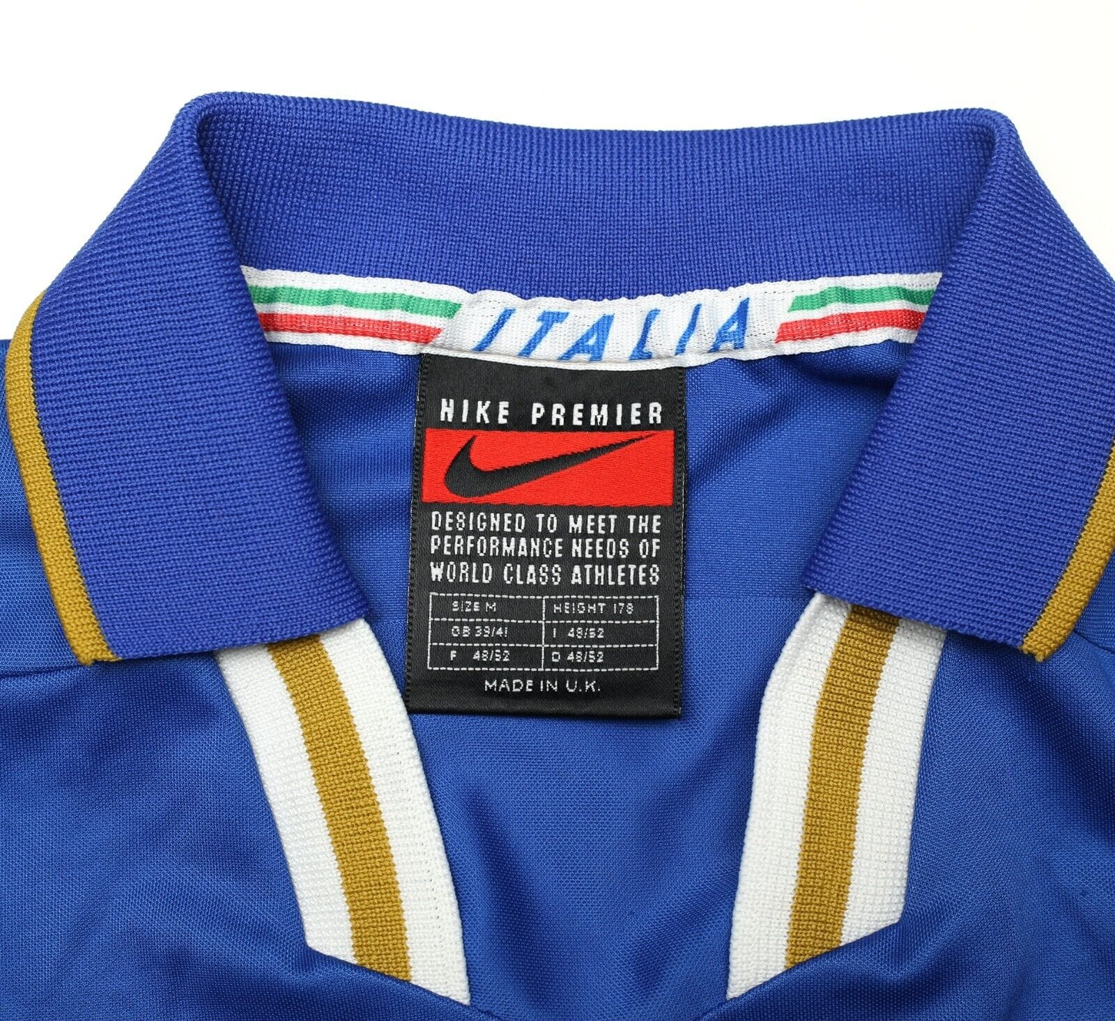 1996/97 MALDINI #3 Italy Vintage Nike Home Football Shirt (M) EURO 96