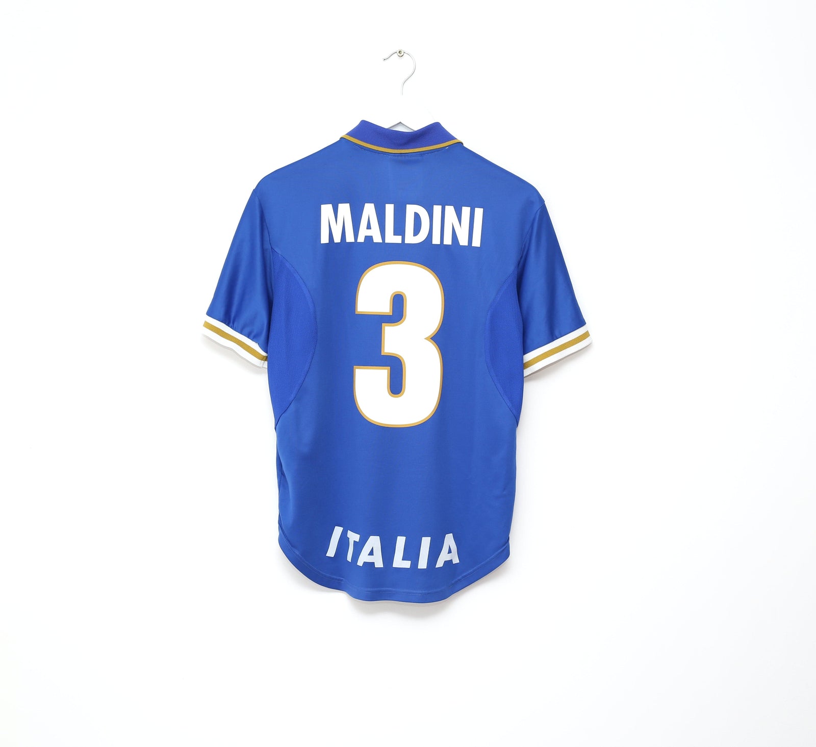 1996/97 MALDINI #3 Italy Vintage Nike Home Football Shirt (M) EURO 96