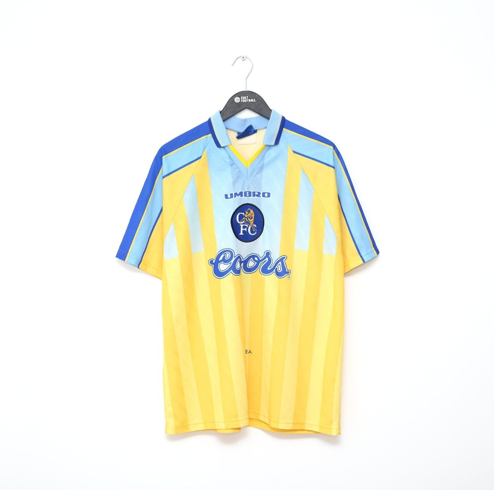 1996/97 ZOLA #25 Chelsea Vintage Umbro Away Football Shirt Jersey (XL) Italy