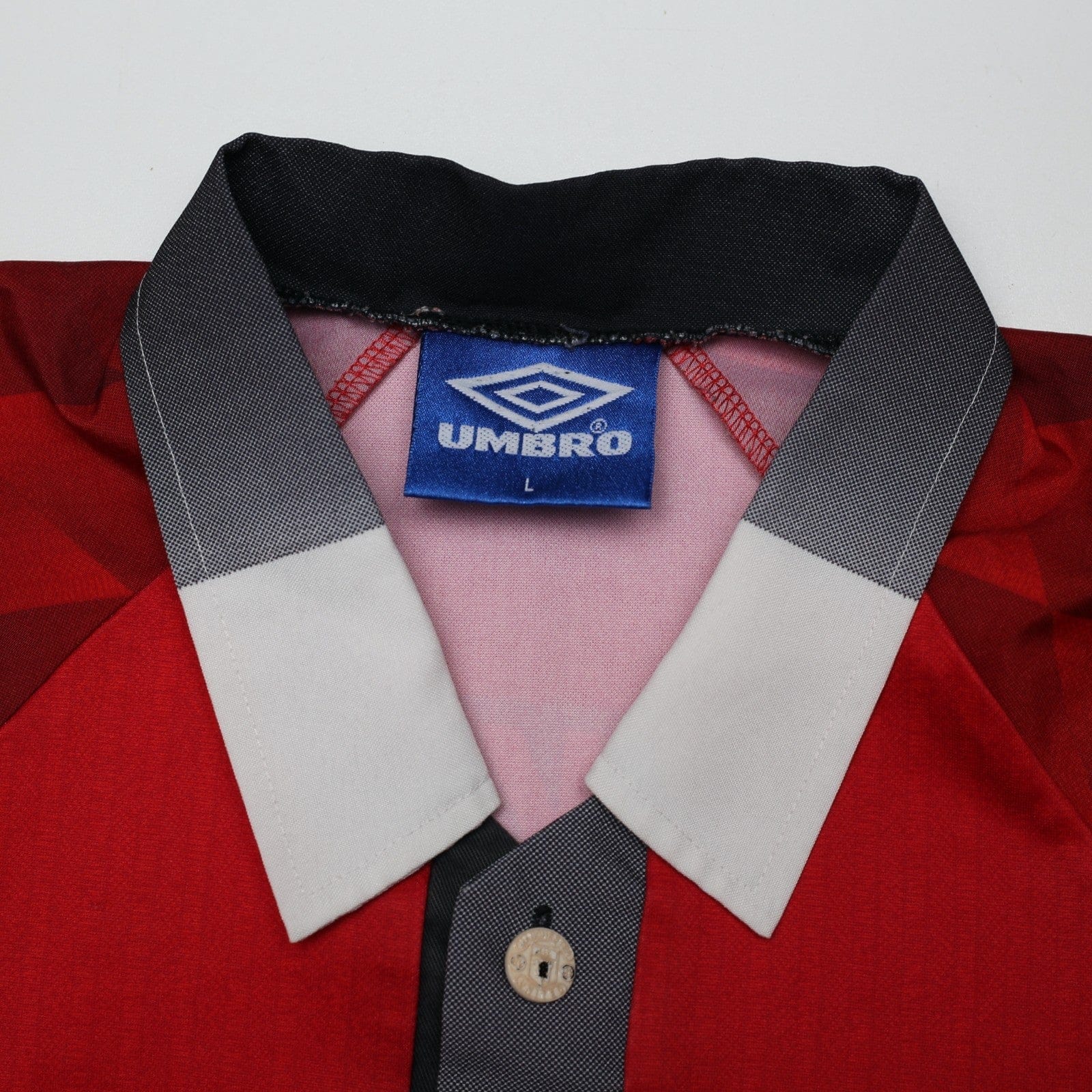 1996/98 Beckham #10 Manchester United Vintage Umbro Home Football Shirt (L)