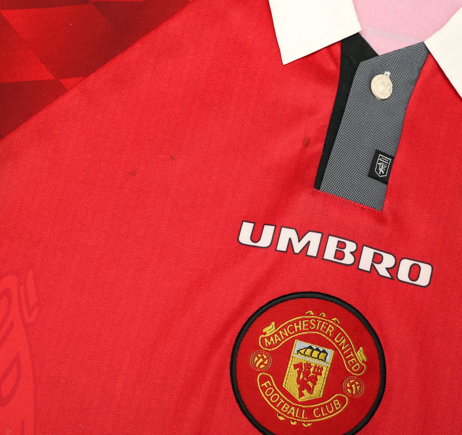 1996/98 Cantona #7 Manchester United Vintage Umbro Home Football Shirt (XL)