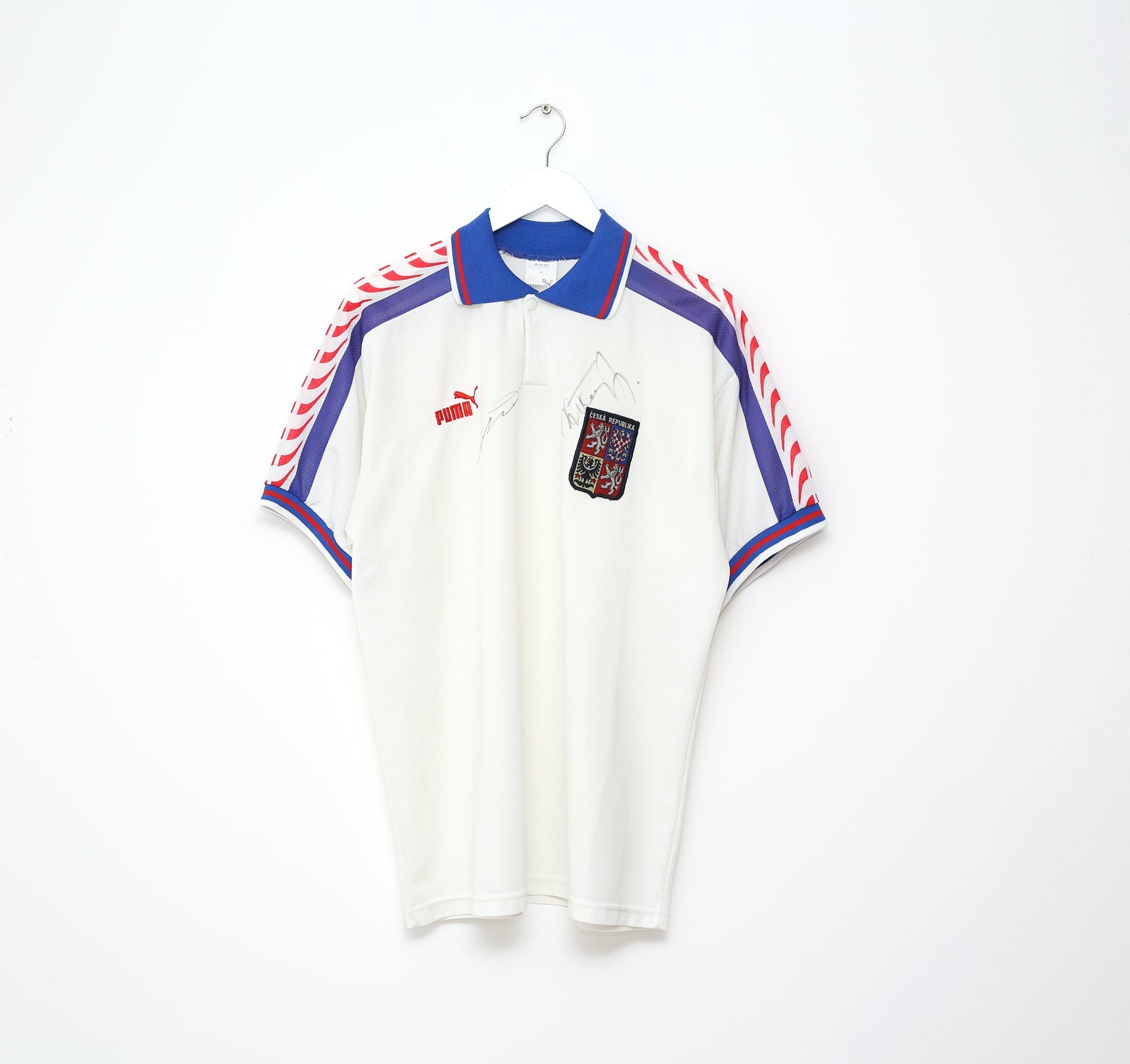 1996/98 CZECH REPUBLIC Vintage PUMA Away Football Shirt (XL)