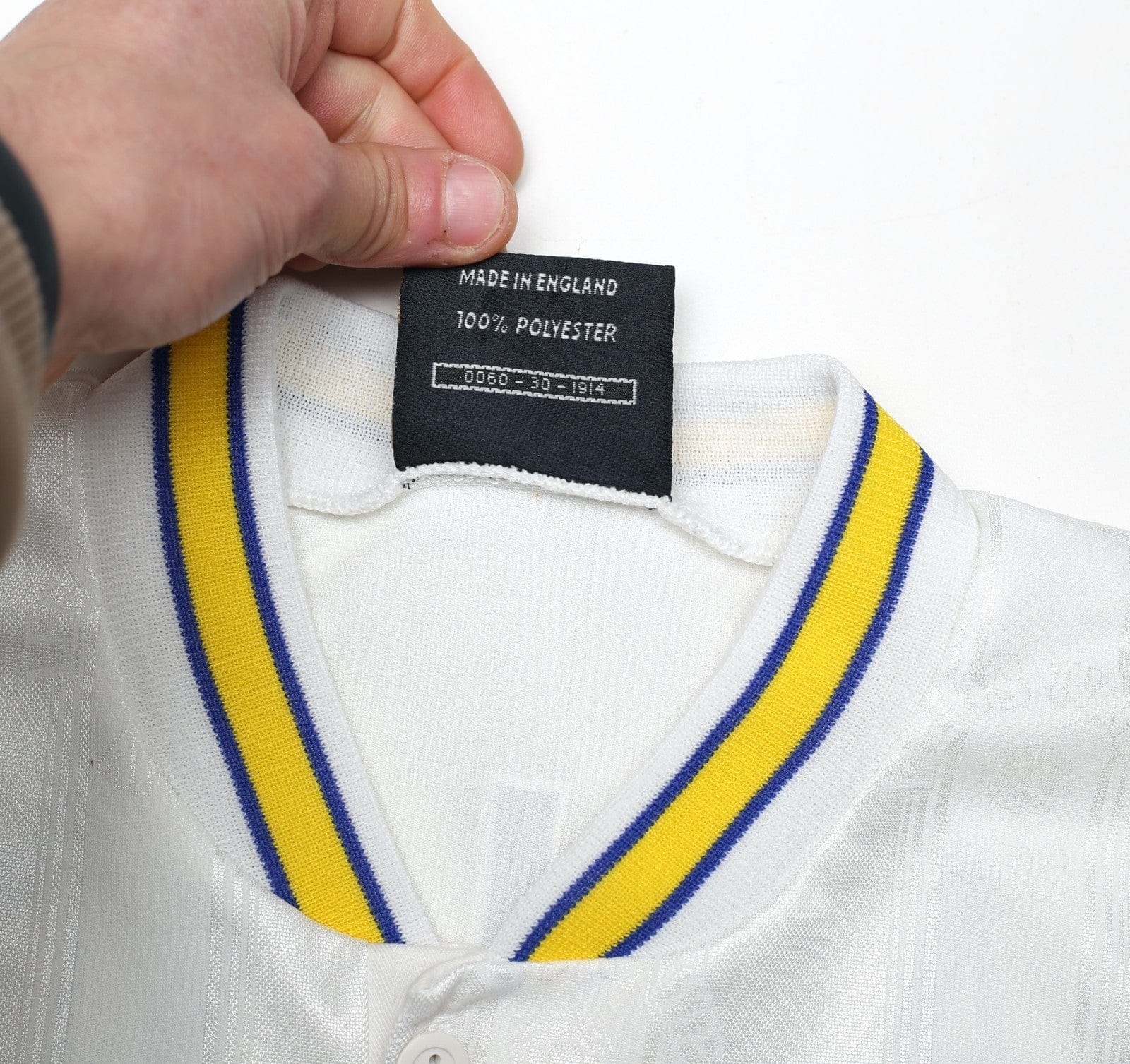 1996/98 HAALAND #4 Leeds United Vintage PUMA Home Football Shirt (L)