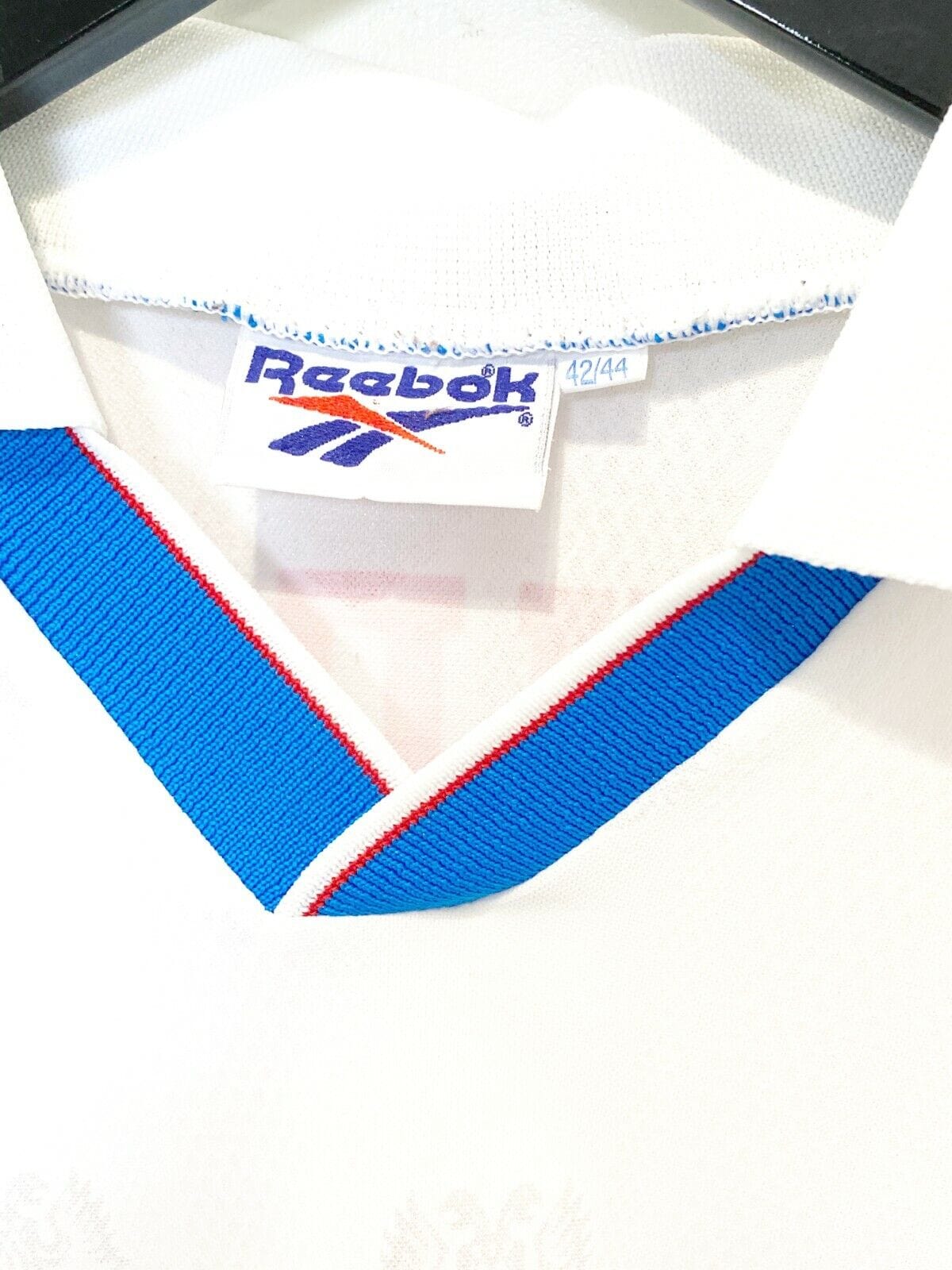 1996/98 KANCHELSKIS #8 Russia Vintage Reebok Home Football Shirt (L) Man Utd