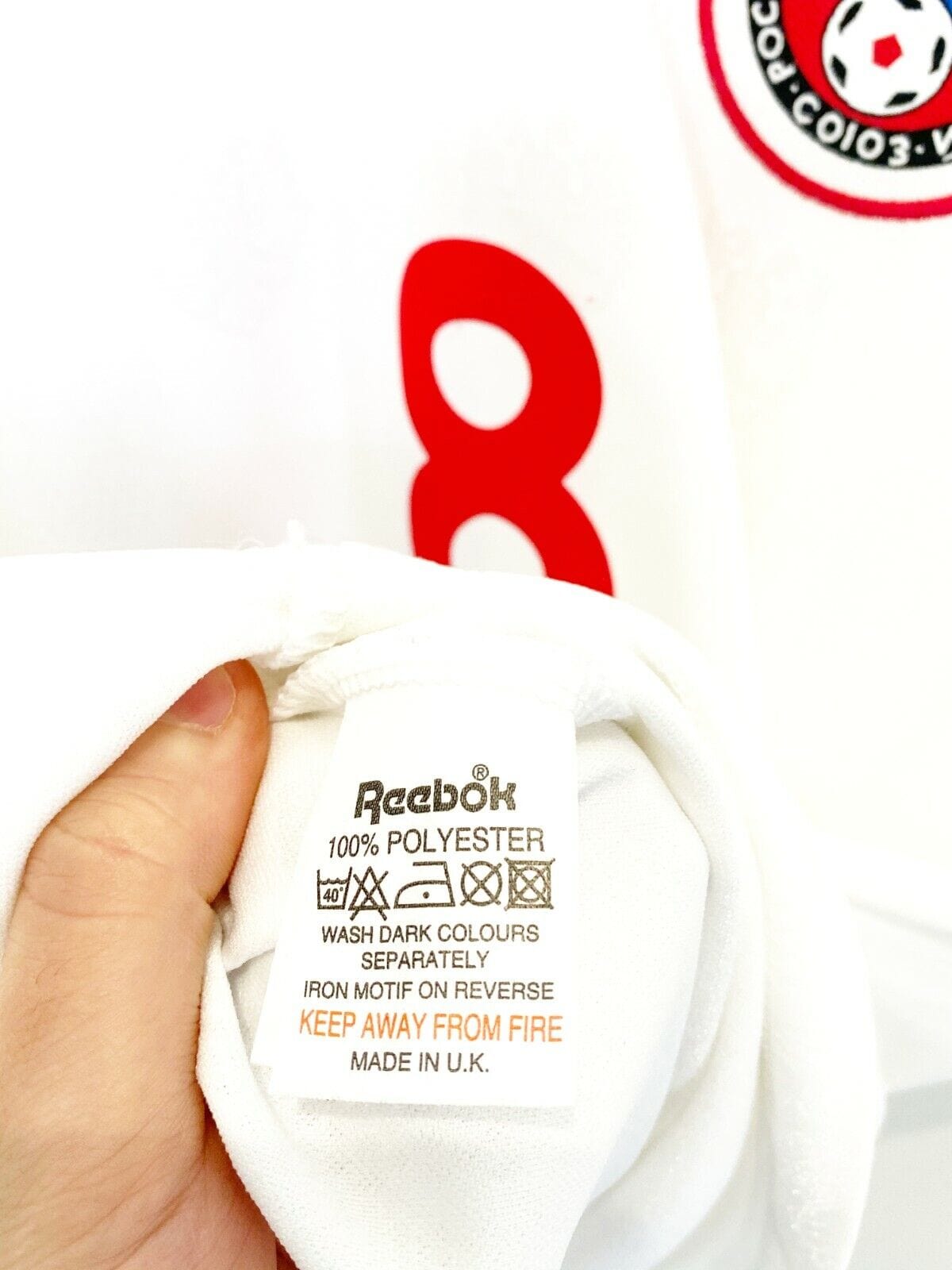 1996/98 KANCHELSKIS #8 Russia Vintage Reebok Home Football Shirt (L) Man Utd