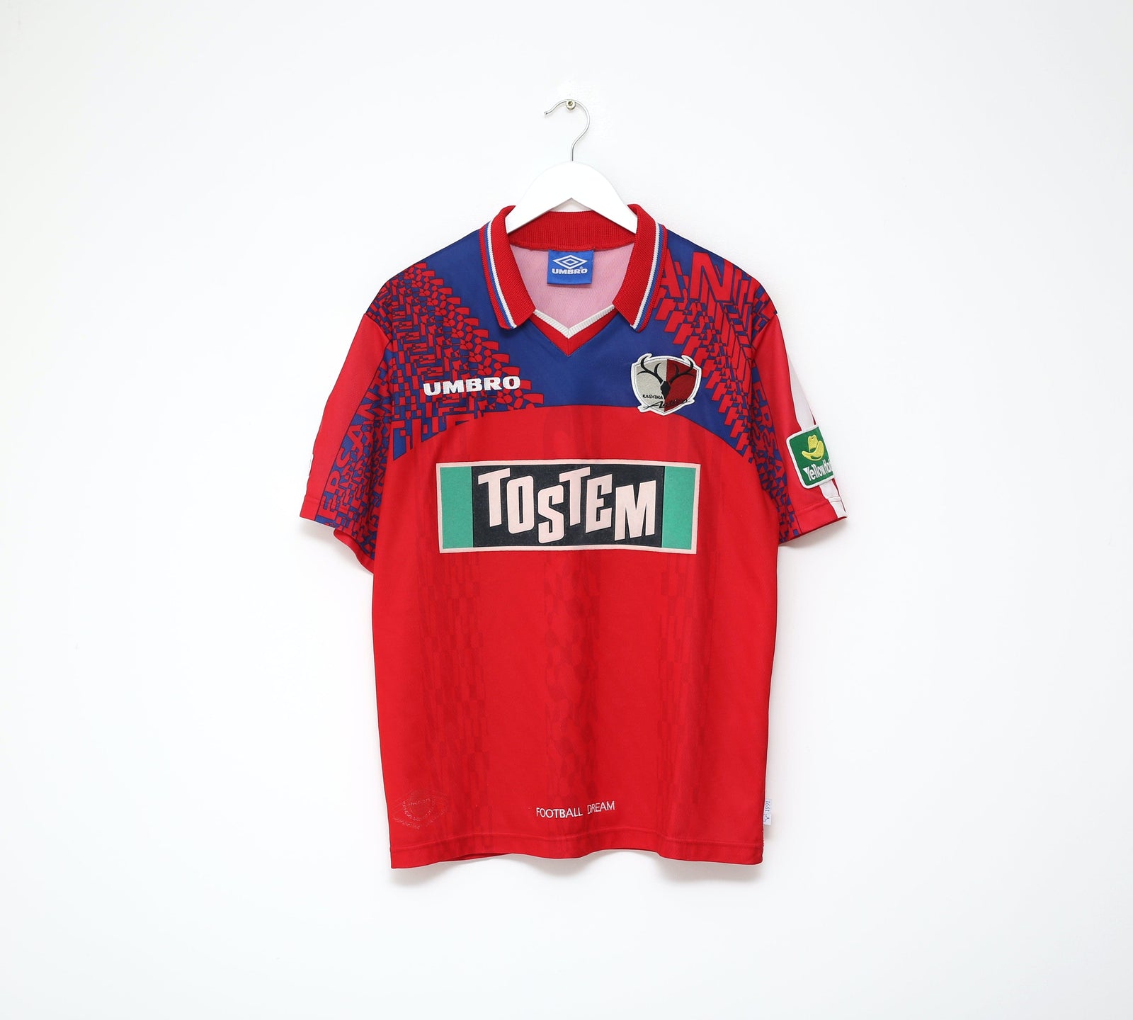 1996/98 KASHIMA ANTLERS Vintage Umbro Home Football Shirt (M) J League